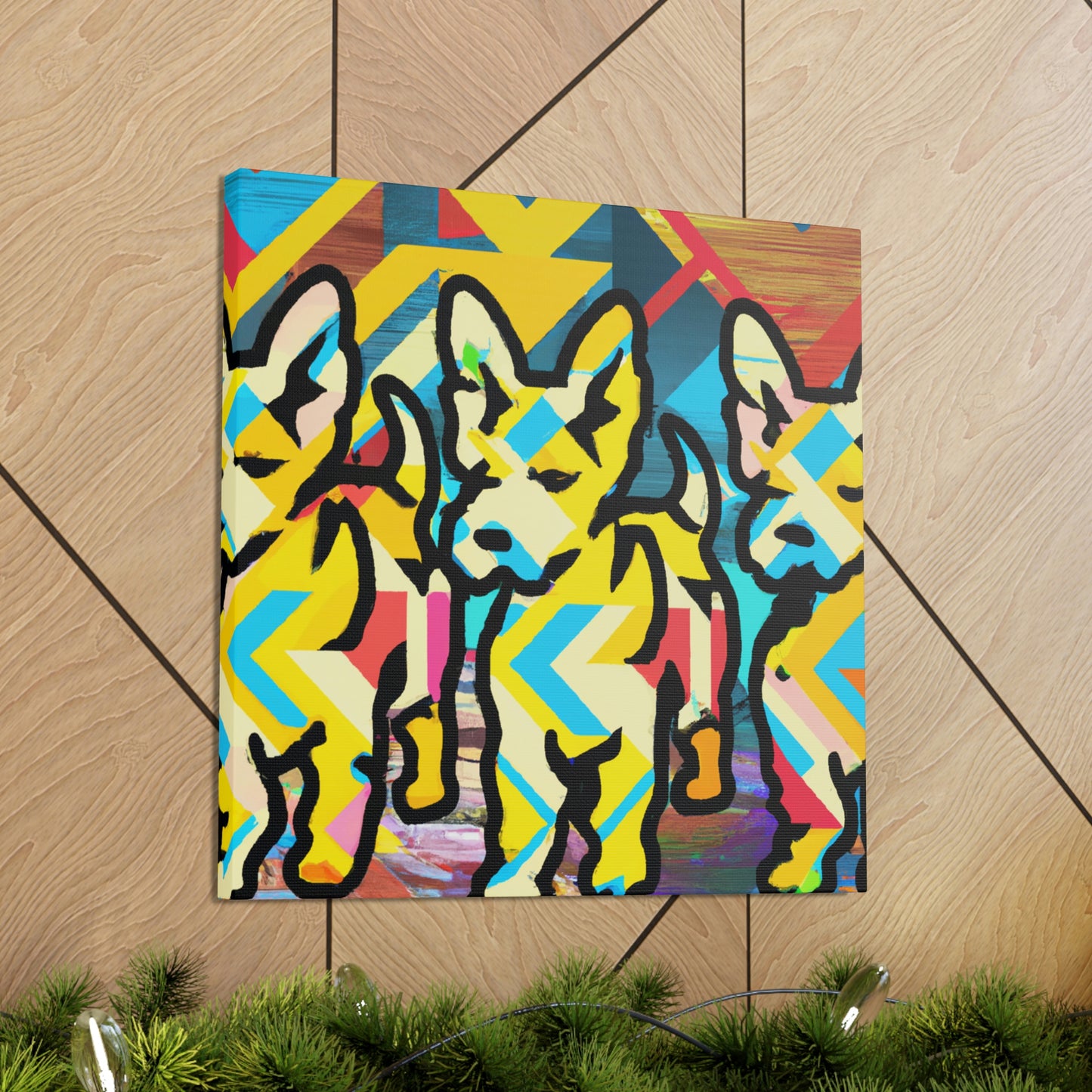 Corgi in Art Deco - Canvas