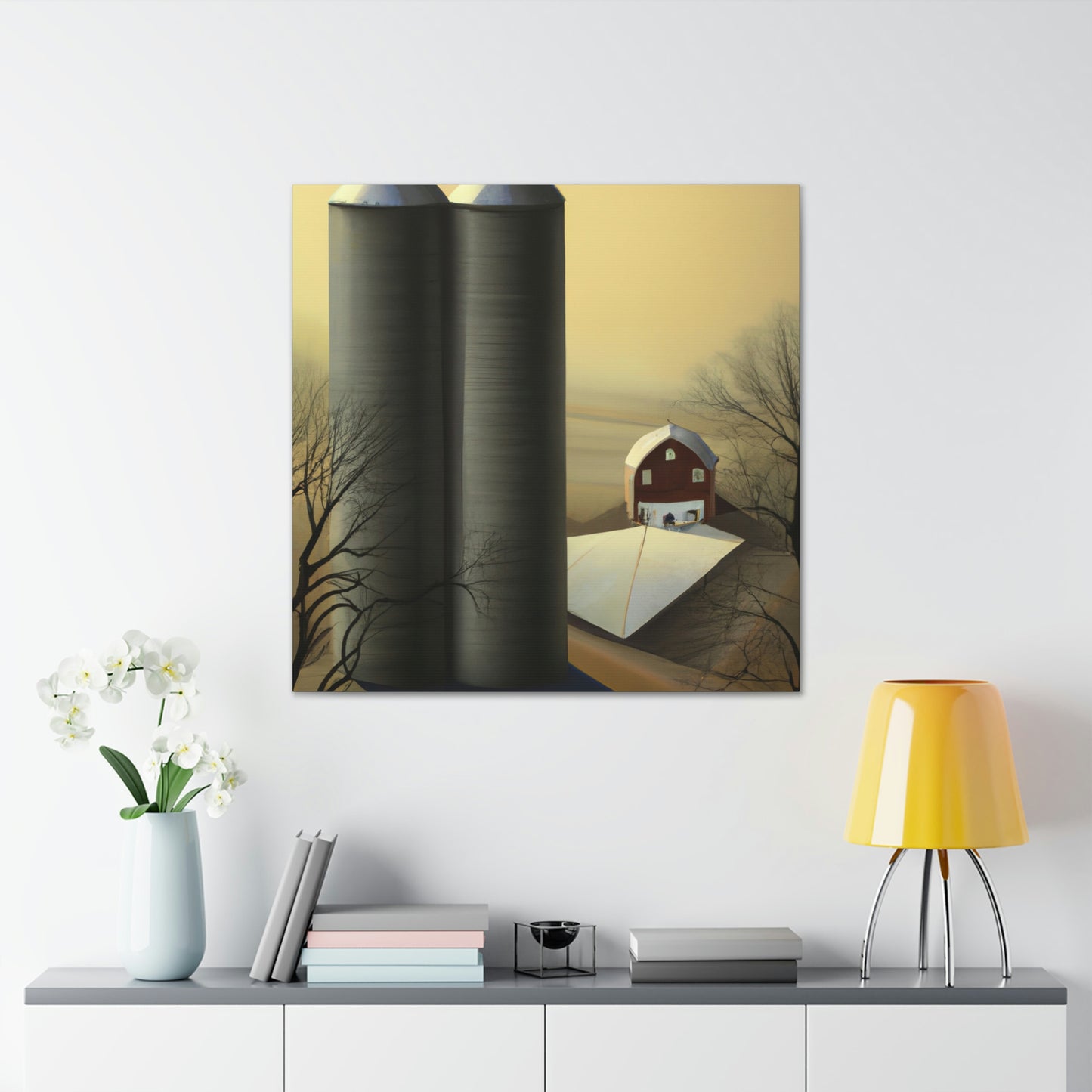 Silos in Surrealism - Canvas