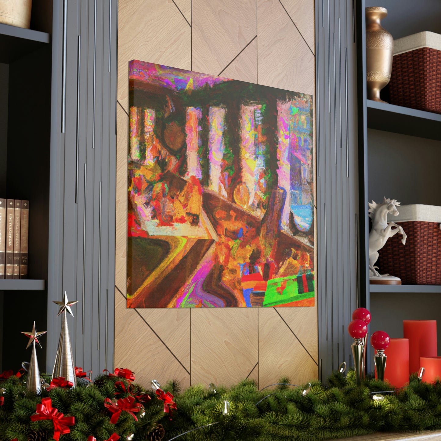 Santa's Workshop Dreaming - Canvas