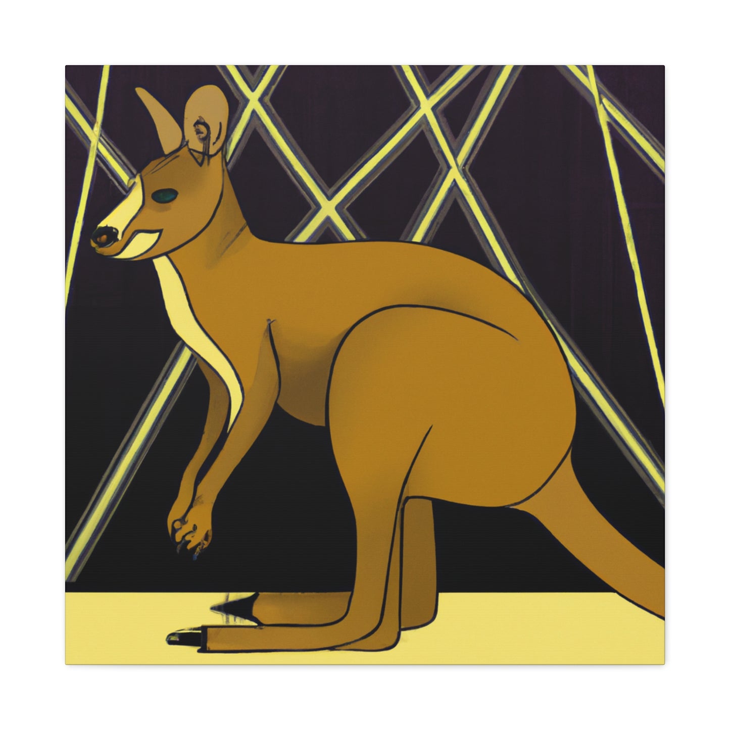 "Gleaming Wallaby Splendor" - Canvas