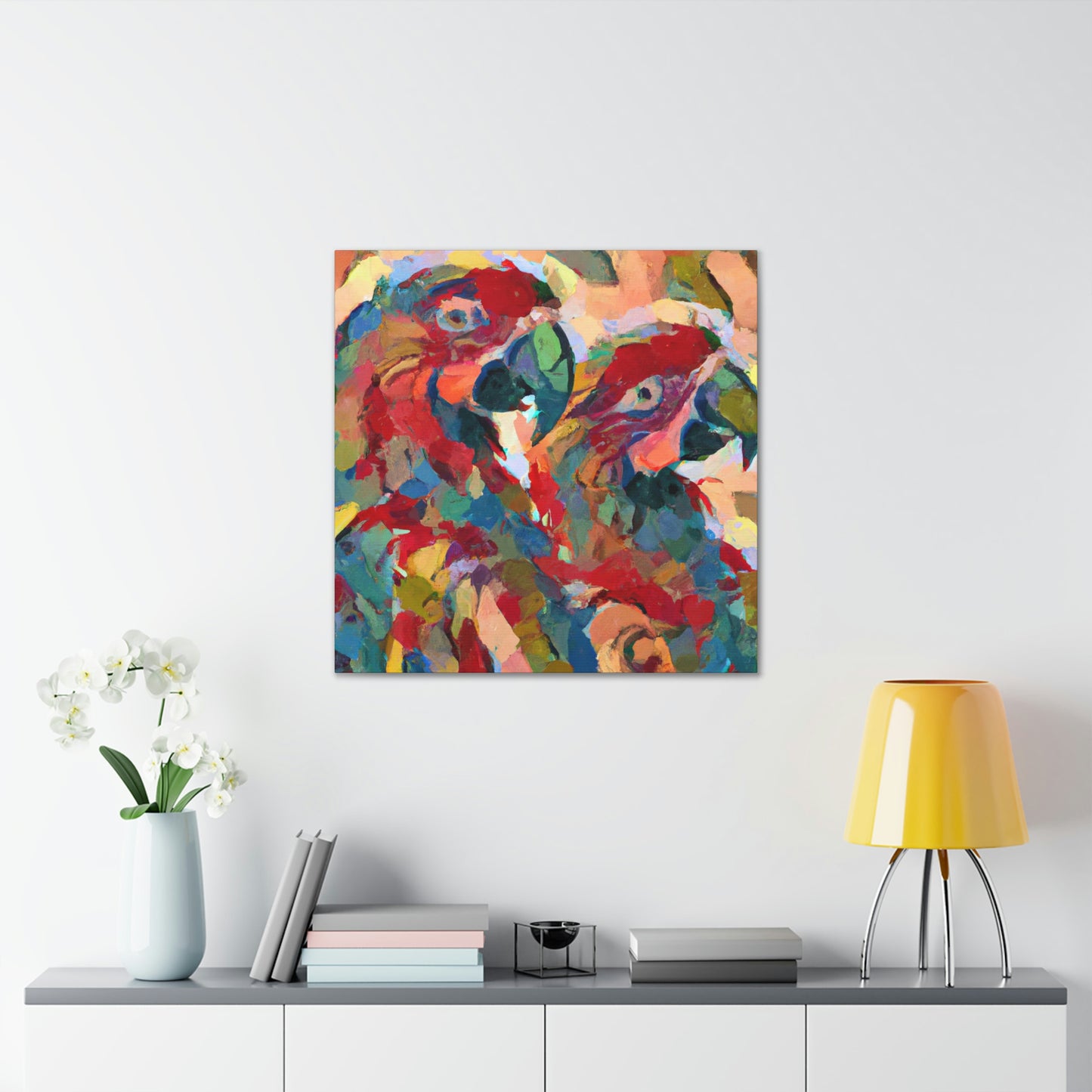 "Pionus Celestial Canvas" - Canvas