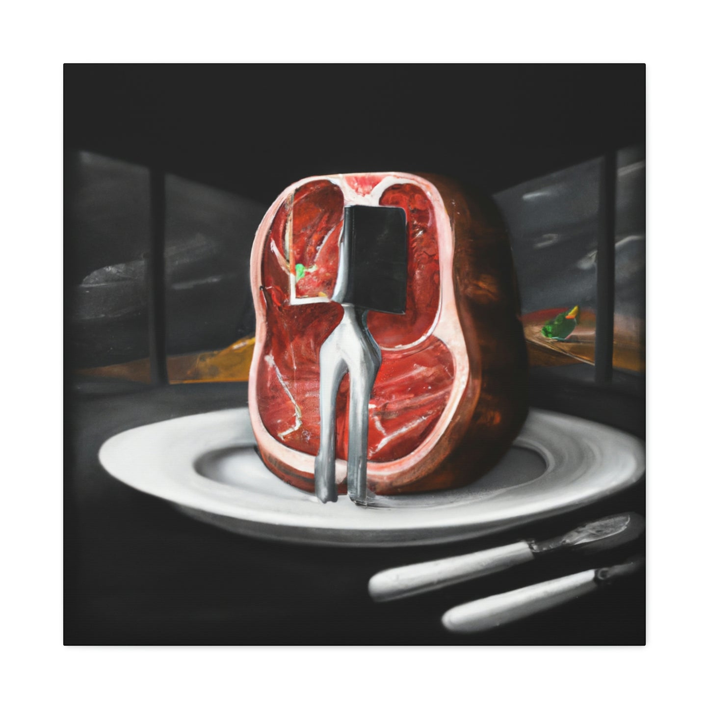 "Steak in Surrealism" - Canvas