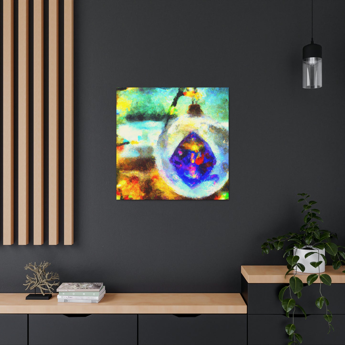 "Glimmering Christmas Ornament" - Canvas