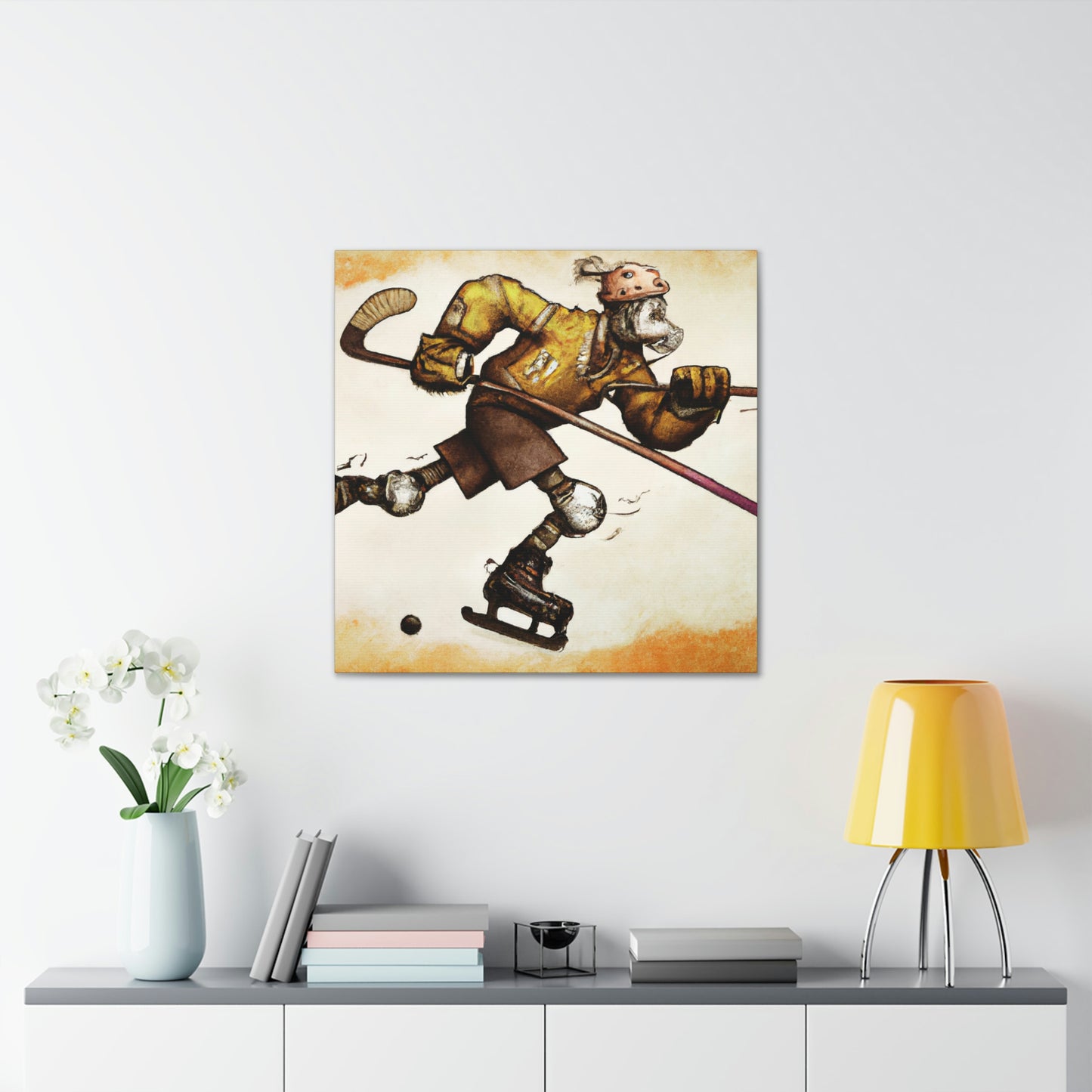 Hockey on Gears Wheels - Canvas