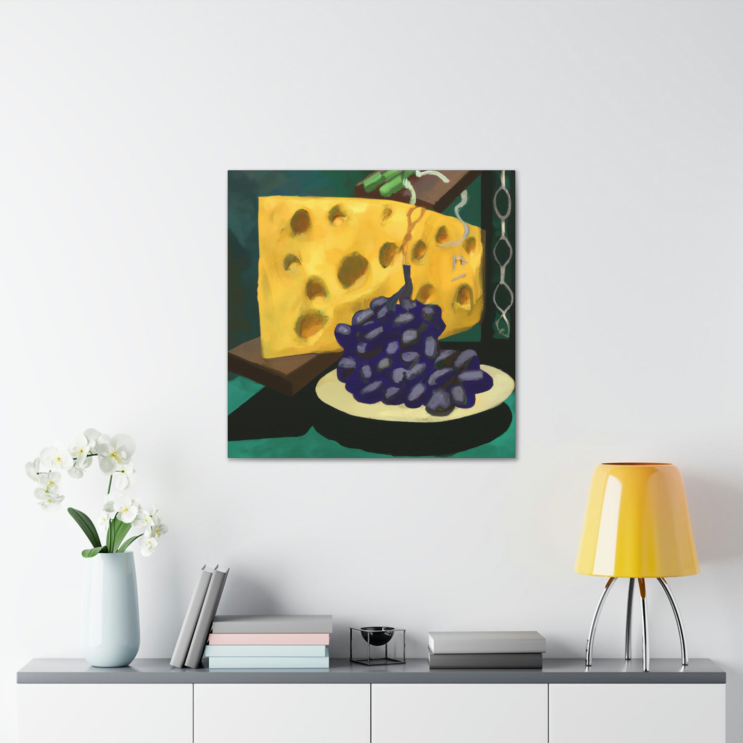 Cheese and Grapes Pop - Canvas