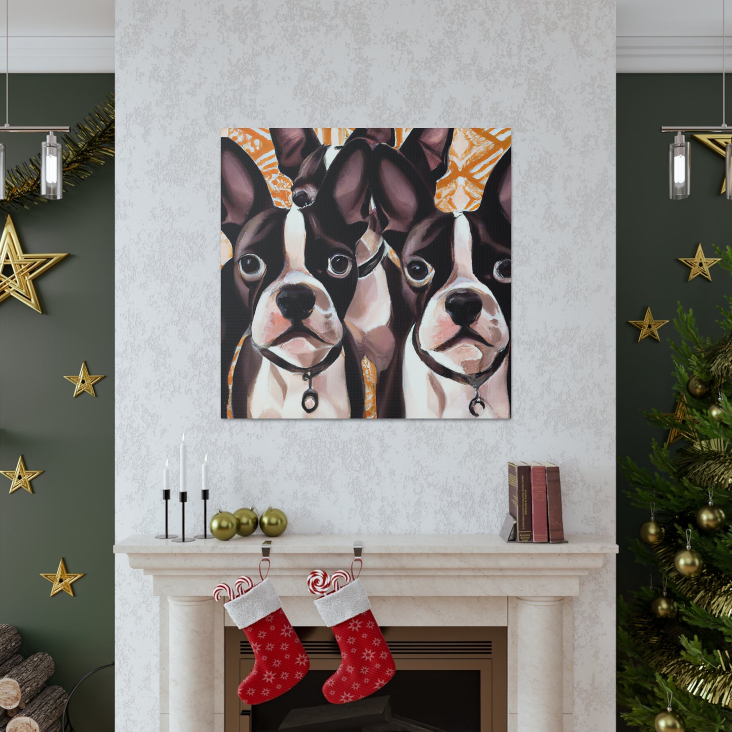 "Boston Terrier Splendour" - Canvas