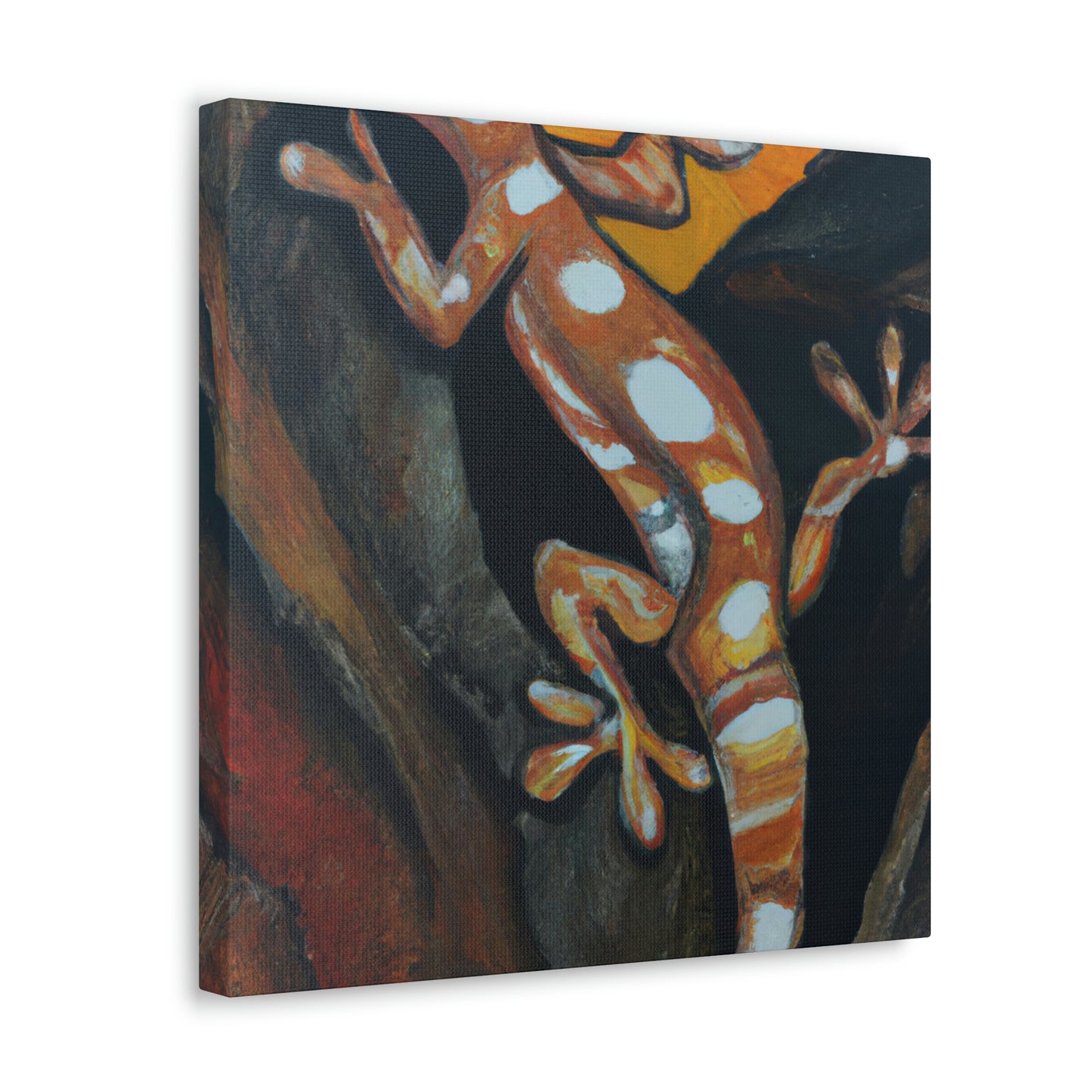 "Gecko on Canvas 1940". - Canvas