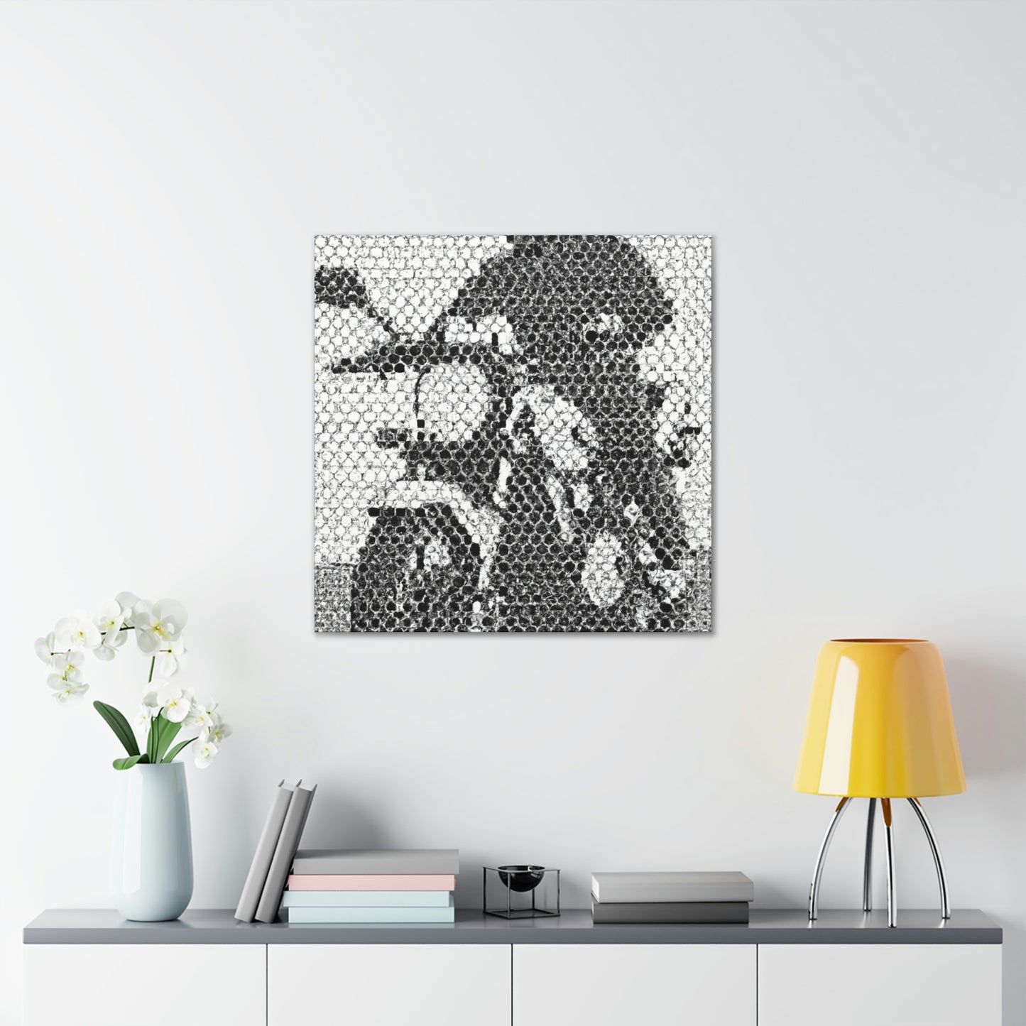 Motorcycles in Pointillism - Canvas