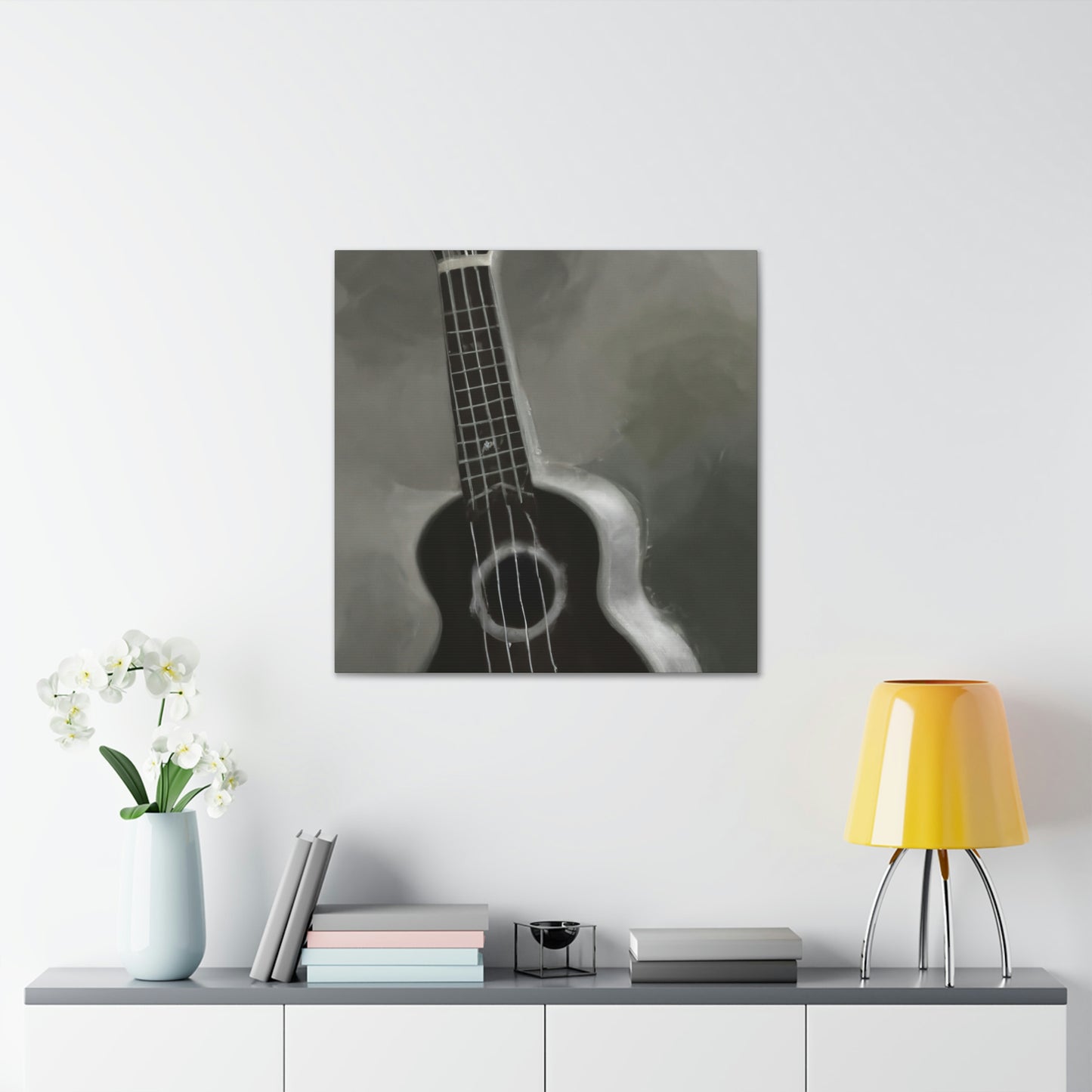 "Ukelele Night Serenade" - Canvas