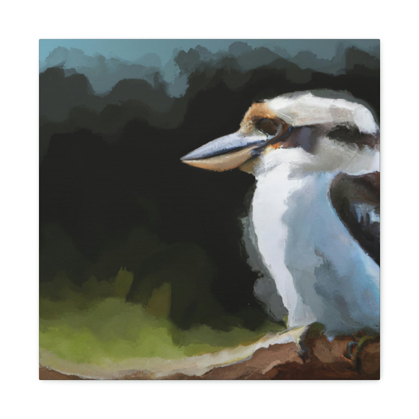 Kookaburra Chaos Paint. - Canvas