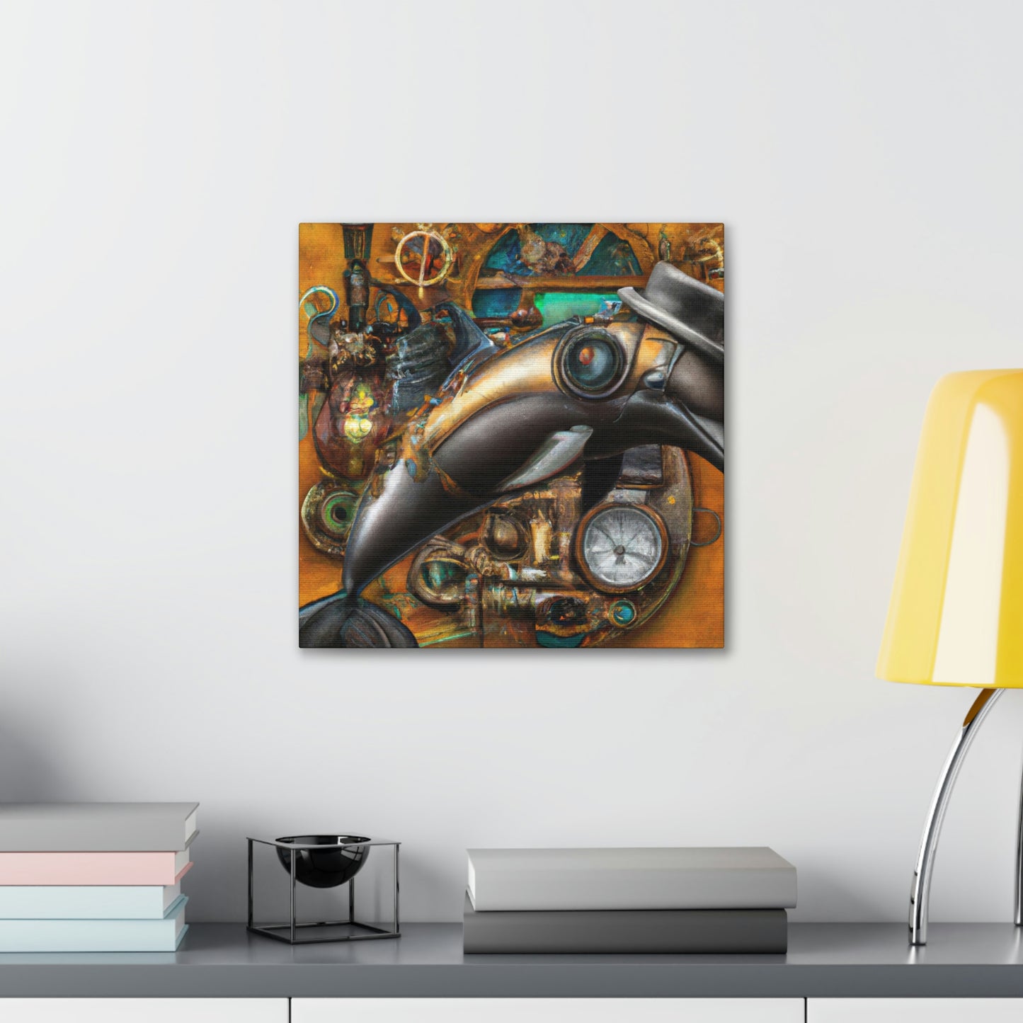 Dolphin Steampunk Ballet - Canvas