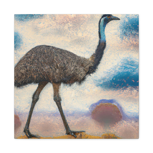 "Emu in Pointillism" - Canvas