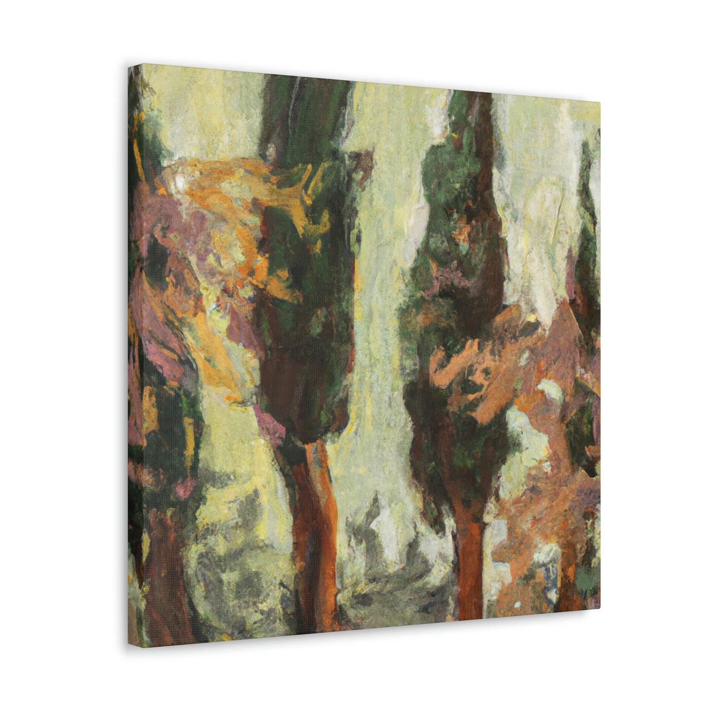 Cypress Tree Expressionism - Canvas