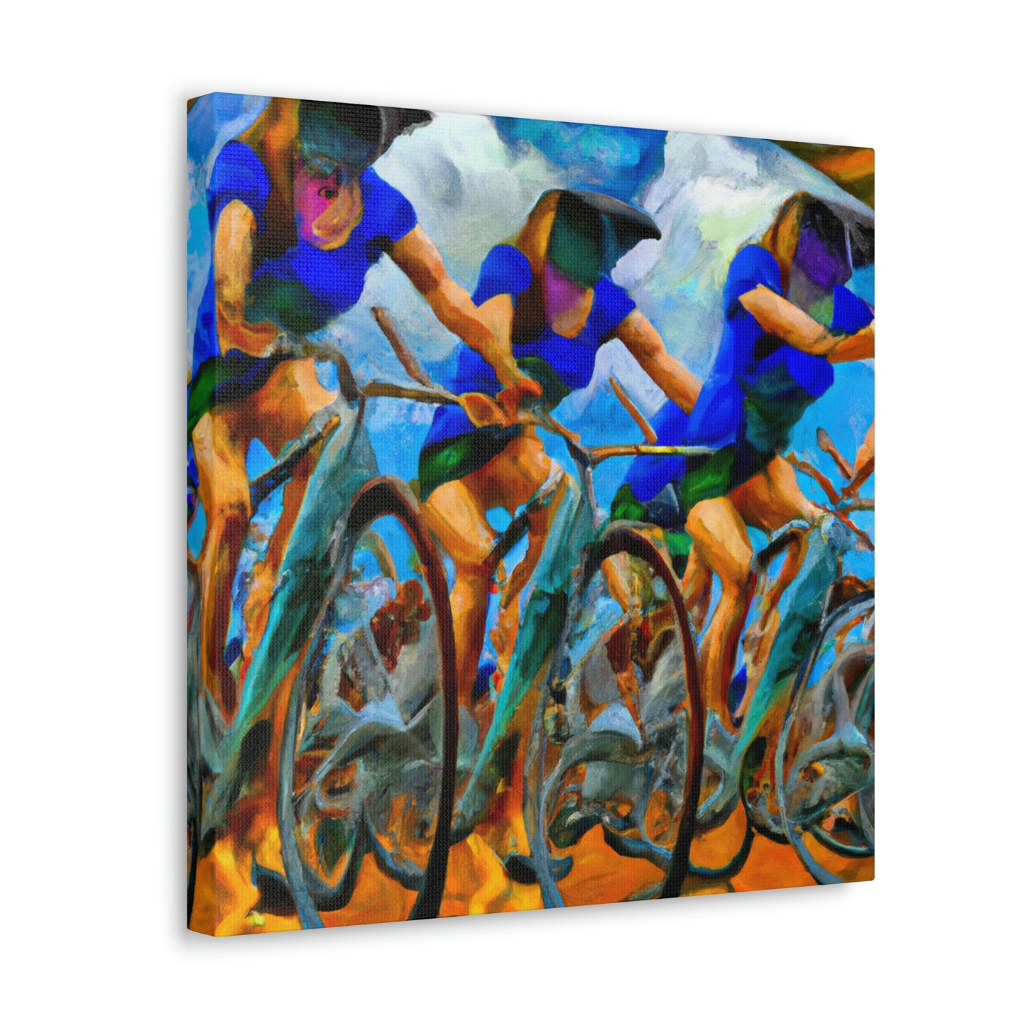 Biking Through Dreamscape - Canvas