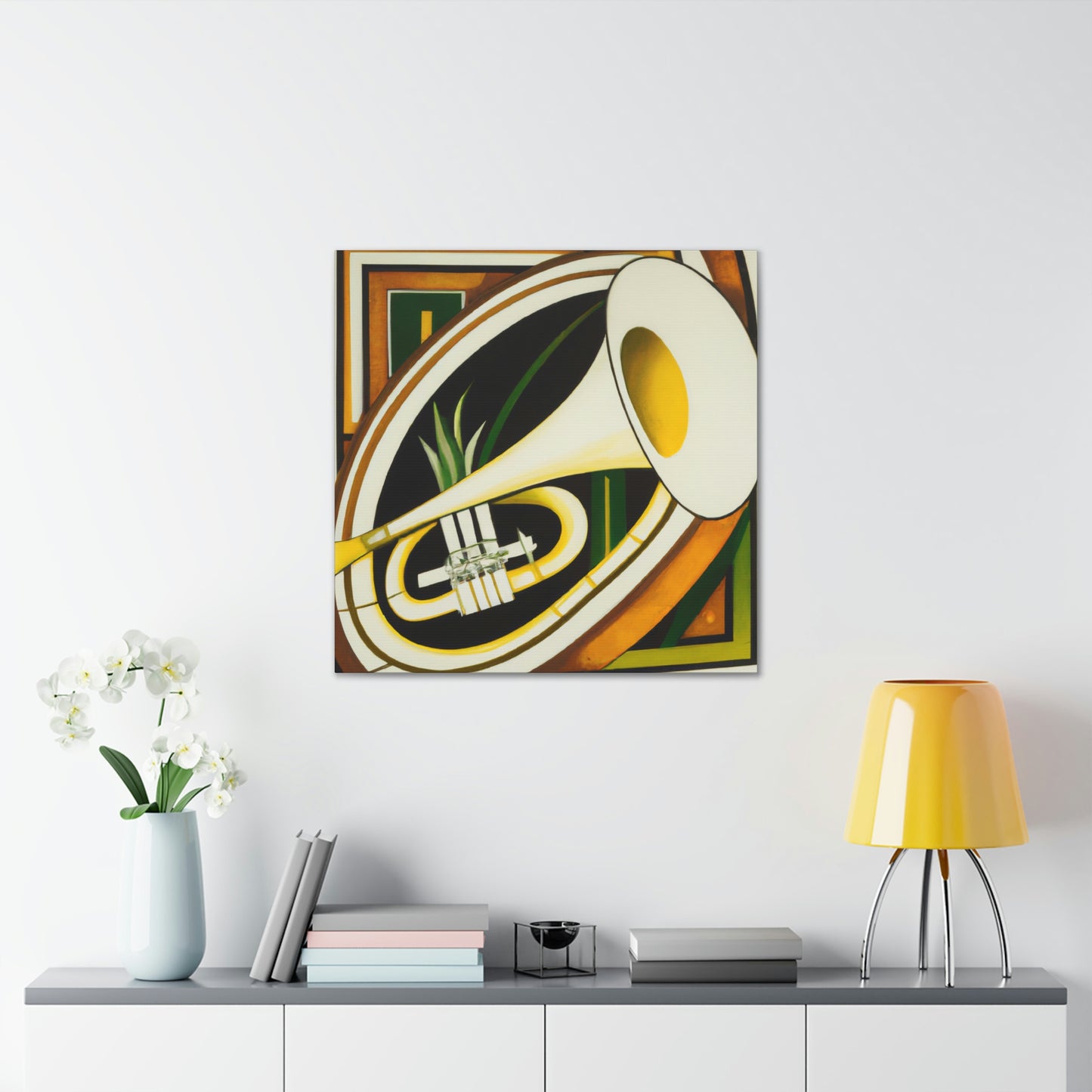 "Gilded Jazz Trumpet" - Canvas