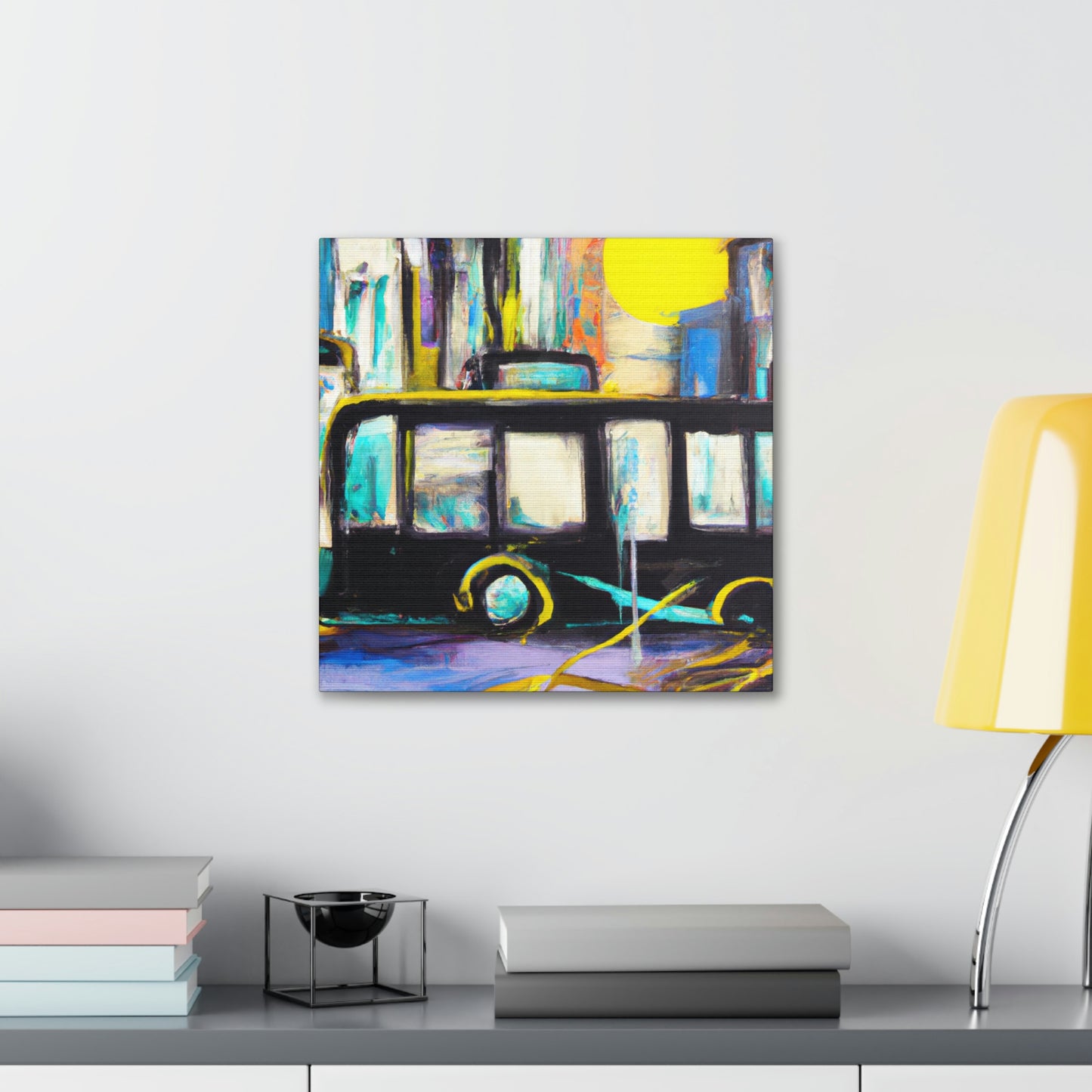 Bus in the City - Canvas