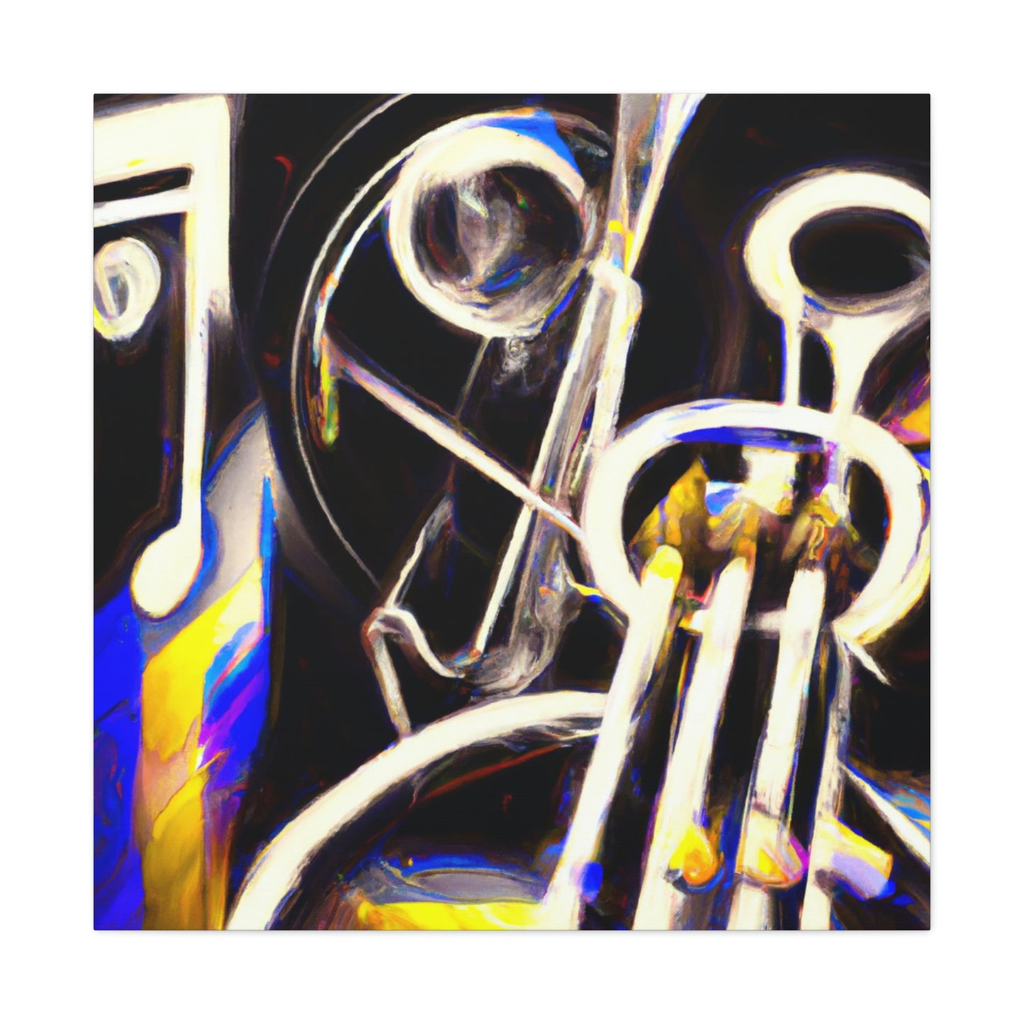 Trombone Abstract Expressionism - Canvas