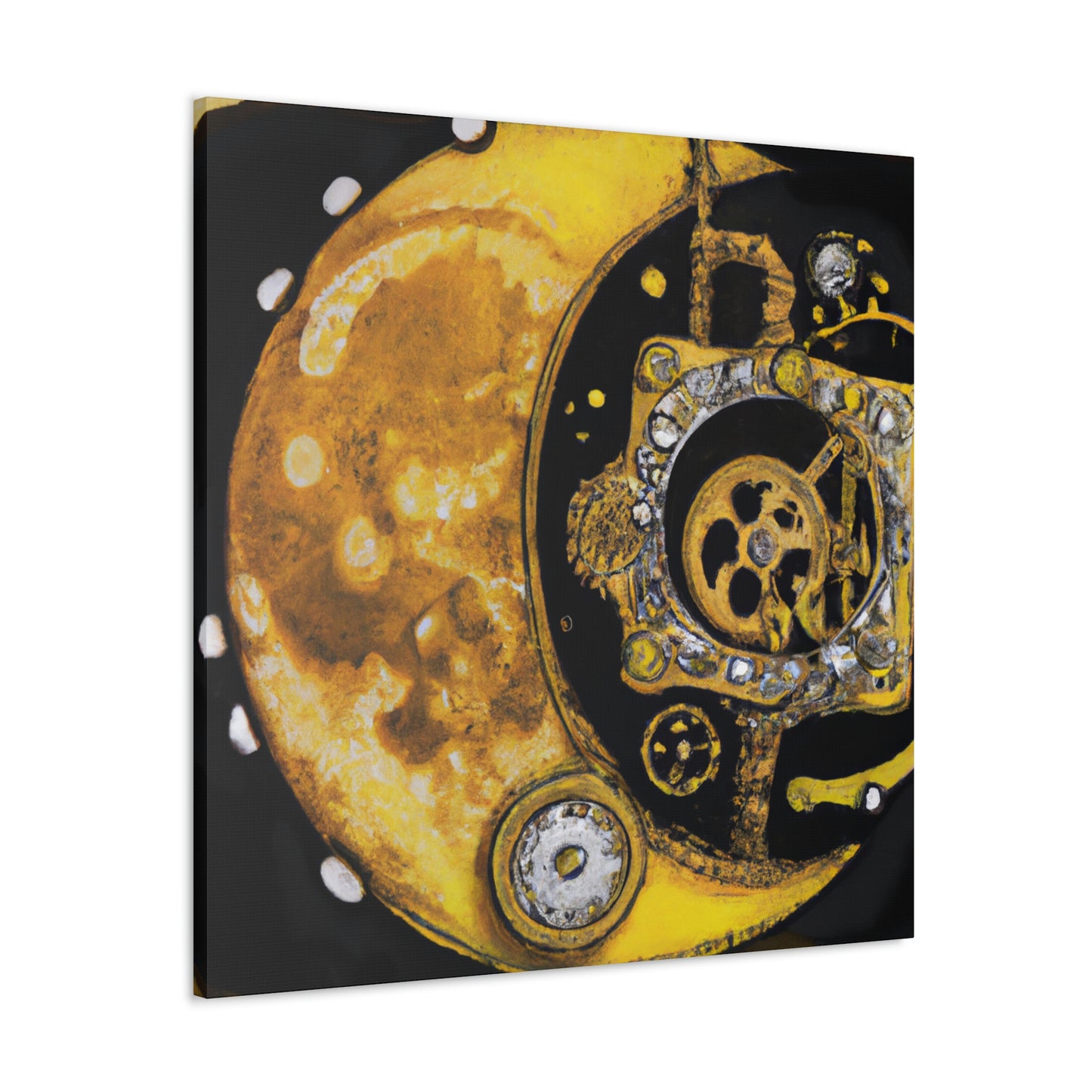 "Moonlit Clockwork Dreamscape" - Canvas