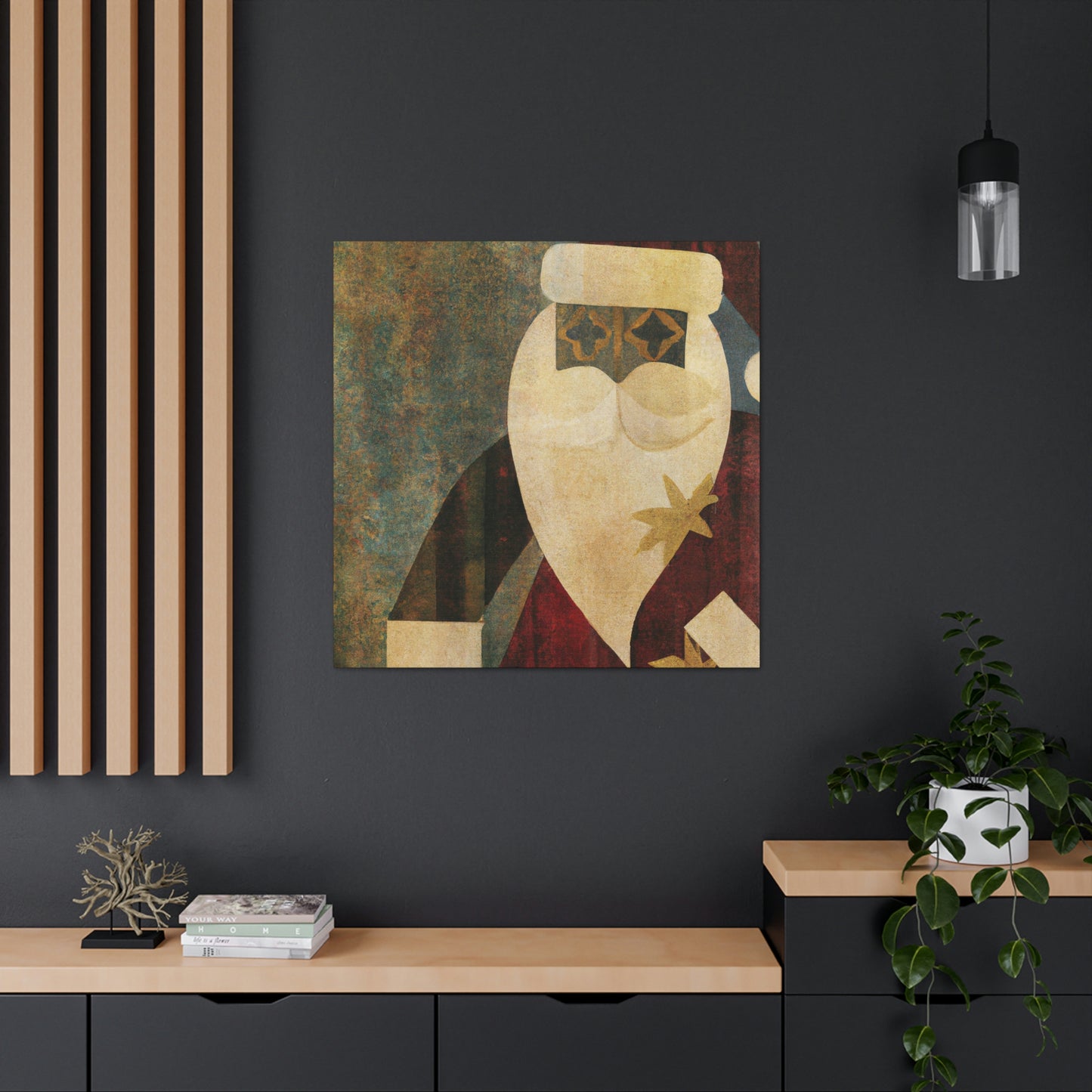 Santa's Art Deco Dream - Canvas