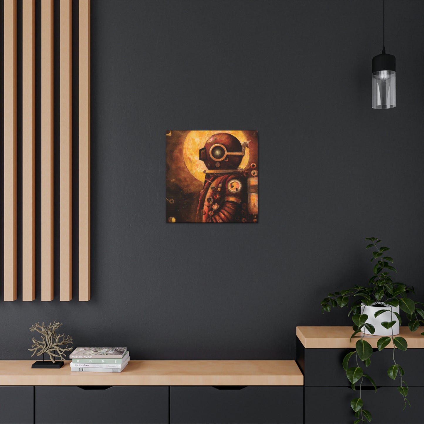 "Steampunk In a Spacesuit" - Canvas