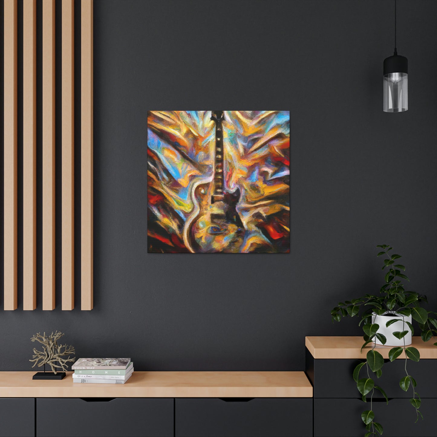 "Electric Guitar Eruption" - Canvas