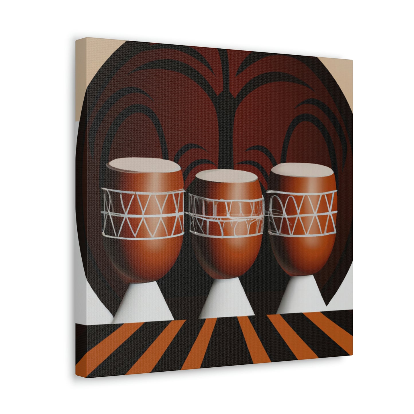 "Lively Deco Bongos" - Canvas