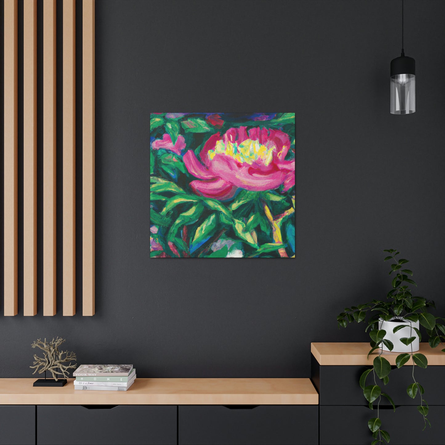 "Peony in Expressionism" - Canvas