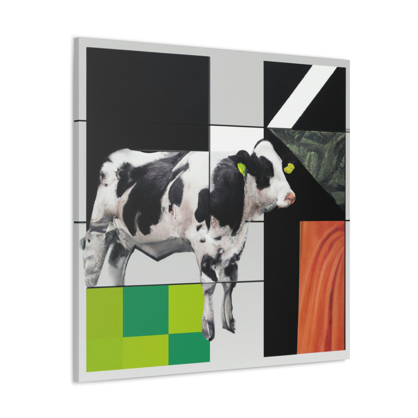 Cow's Lifelike Lament - Canvas