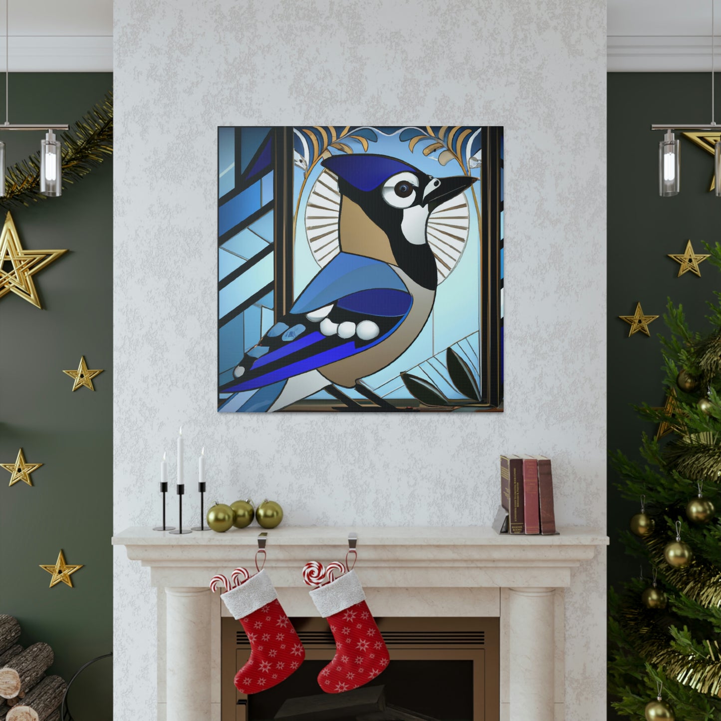 "Midnight Blue Jay Dream" - Canvas