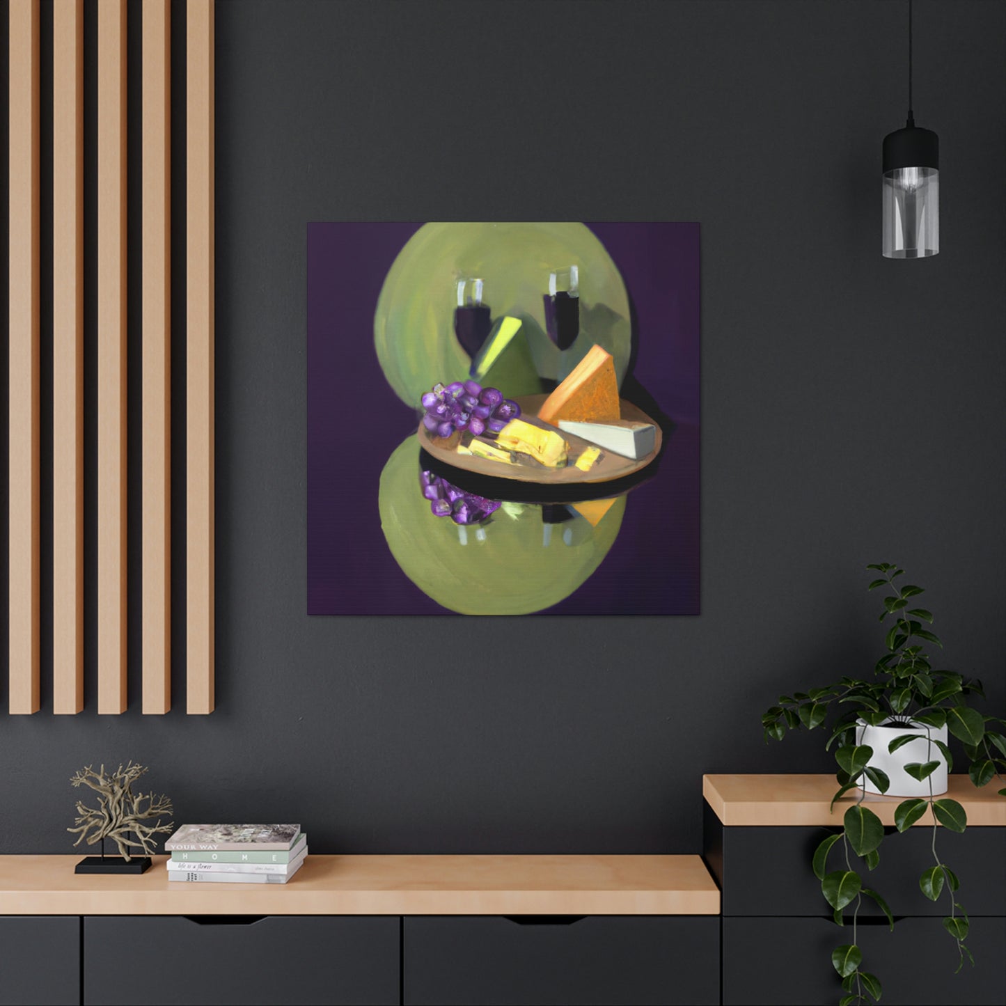 Grapes and Cheese Feast - Canvas