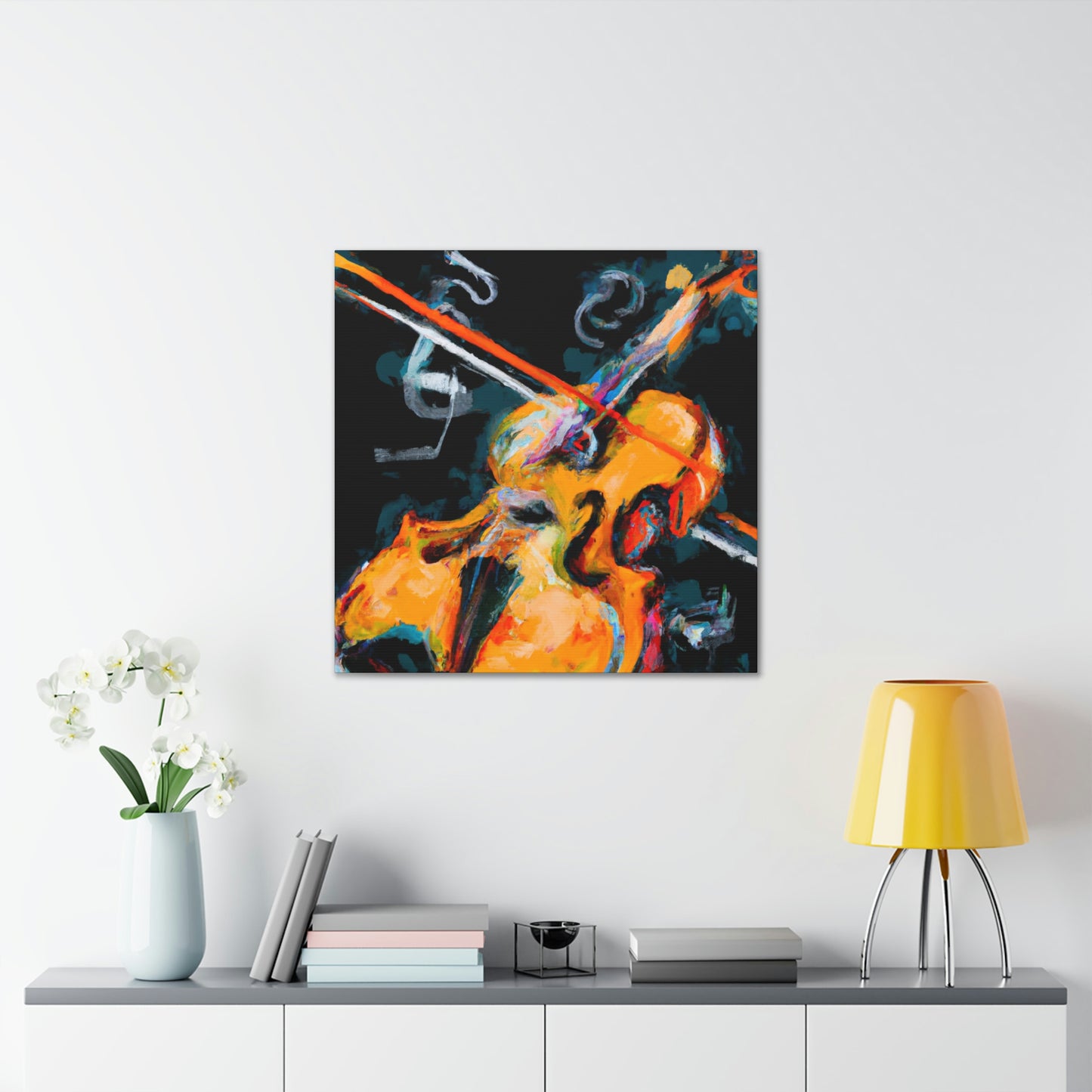 "Vibrant Violin Melody" - Canvas