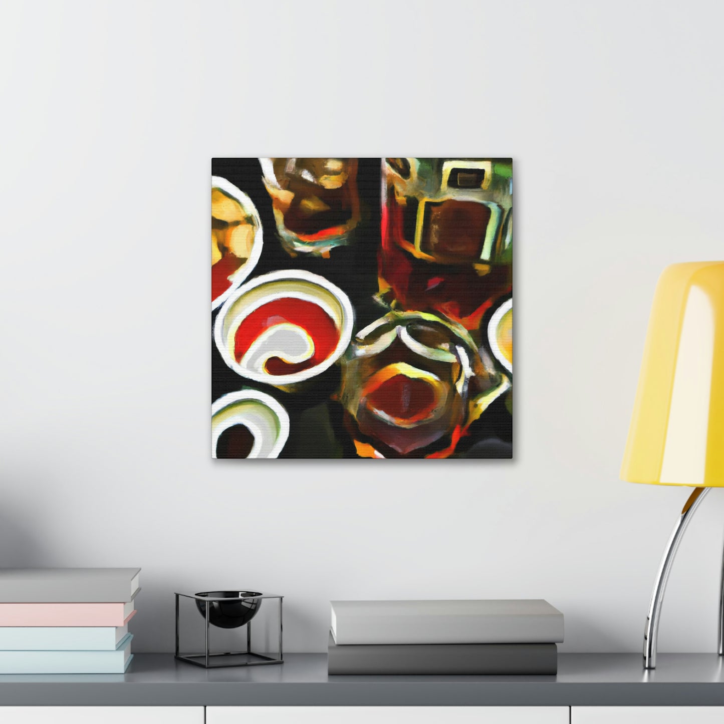 "Boozing in Colorful Lights" - Canvas