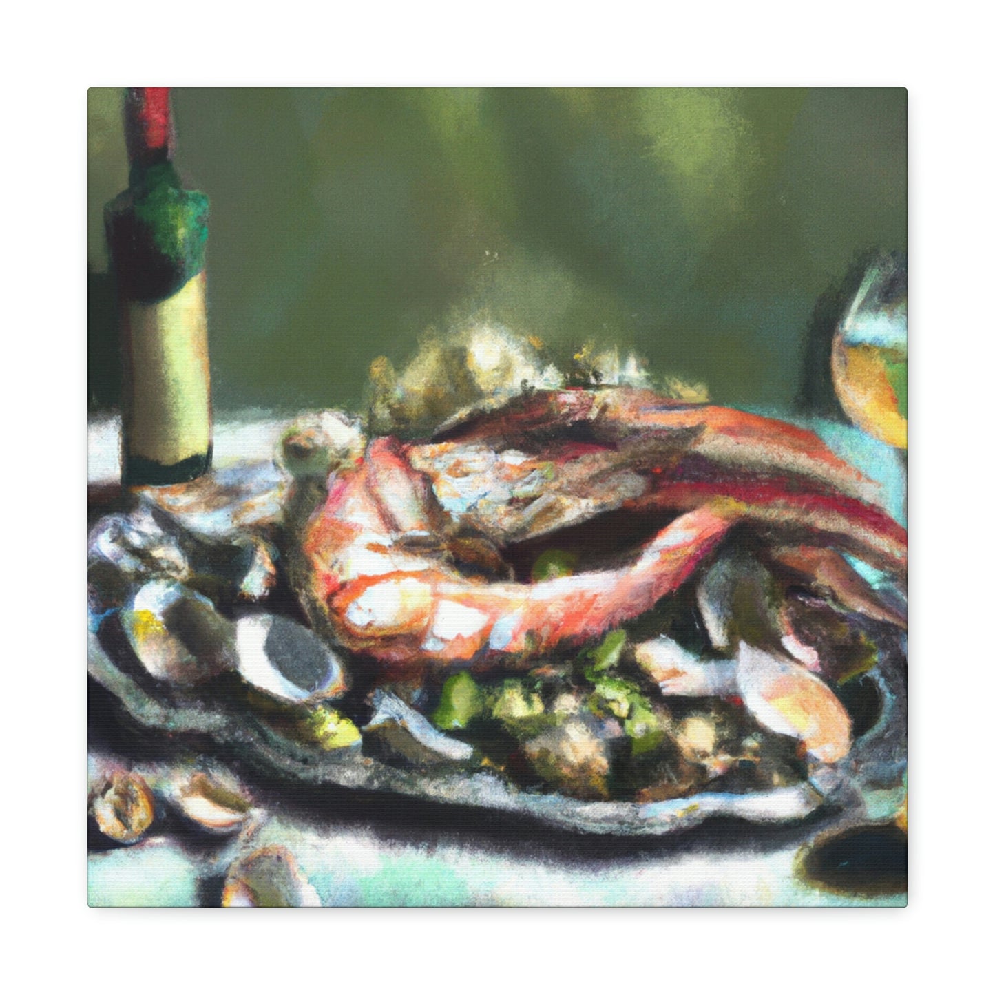 Seafood Through Abstract - Canvas