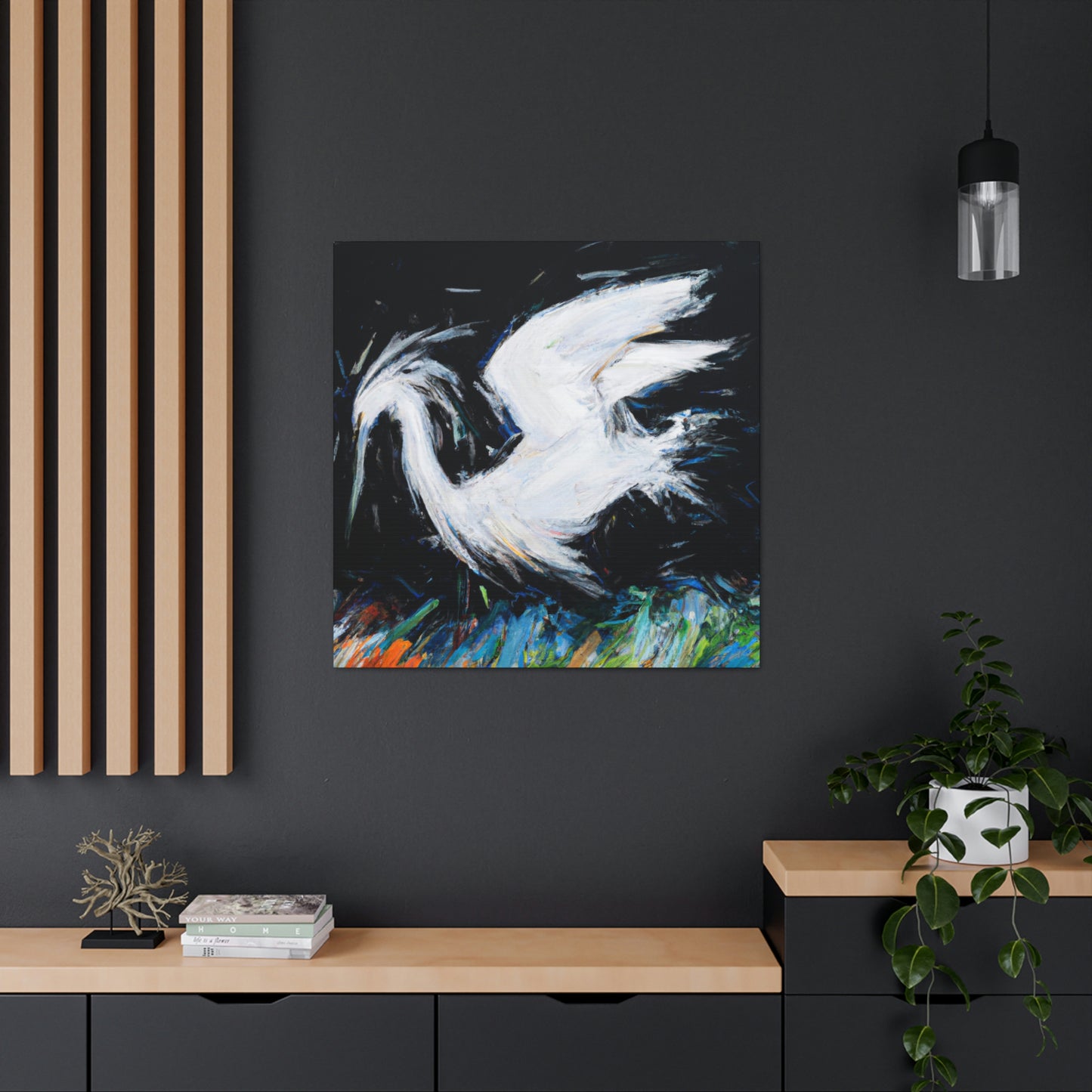 Snowy Egret Splendor. - Canvas