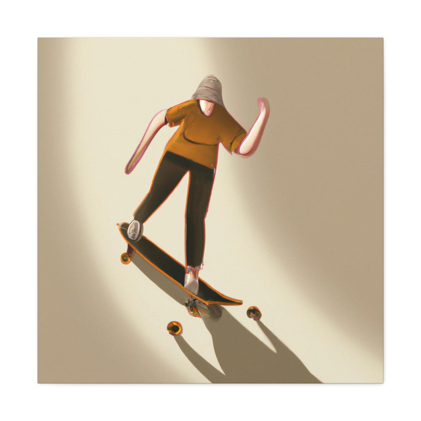 Skateboarding Abstract Minimalism - Canvas