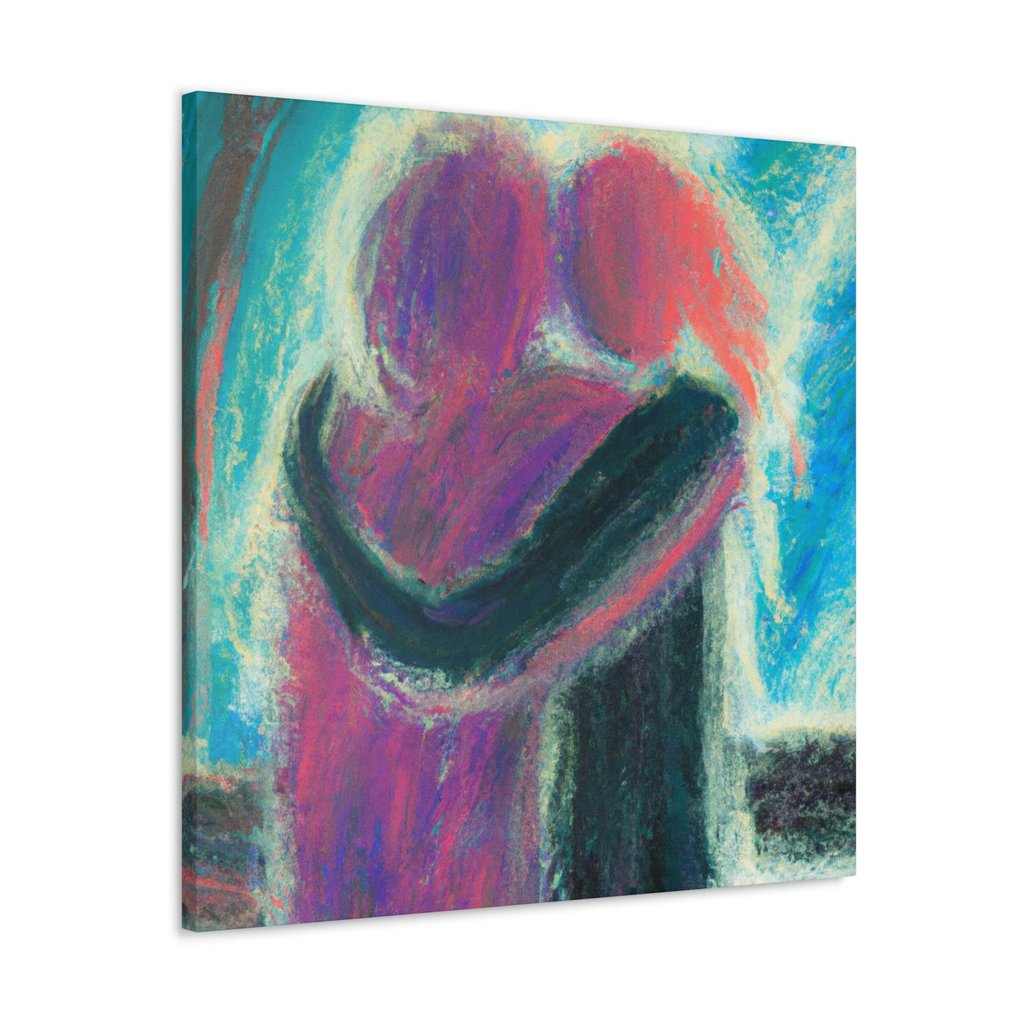 "Couples in Romantic Embrace" - Canvas