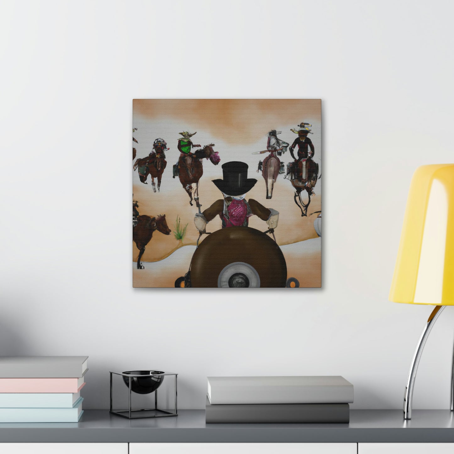 "Cattle Herding Steampunk" - Canvas