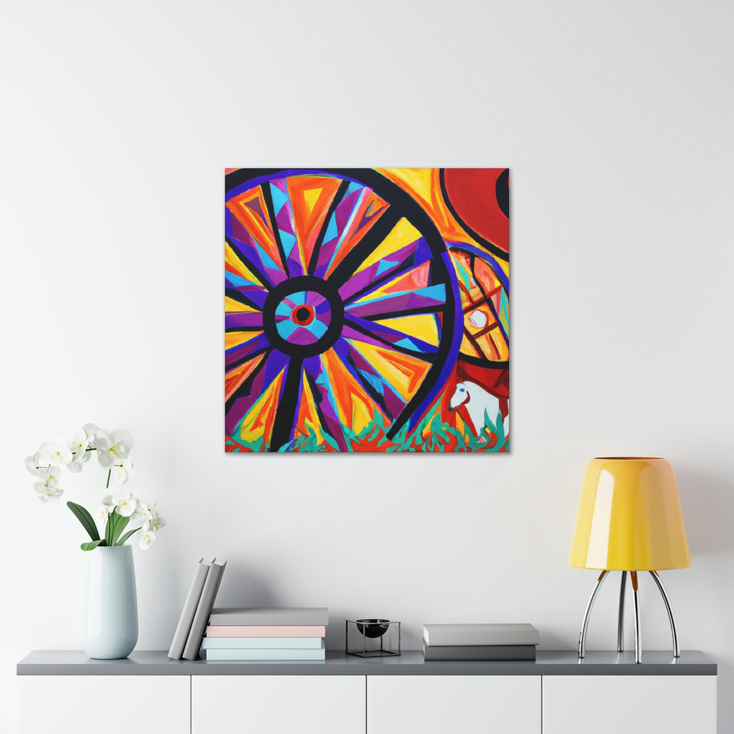 "Wagon Wheel Symphony" - Canvas