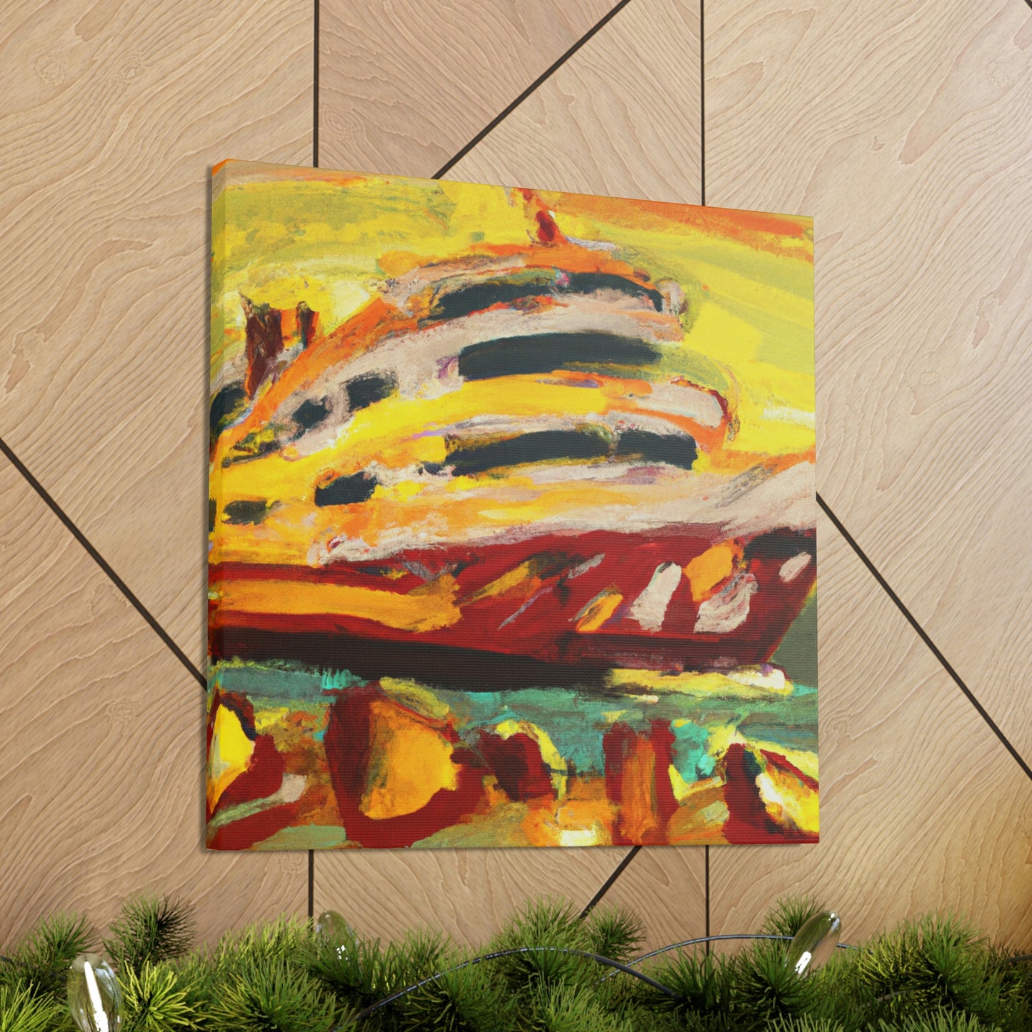 "Ferry of the 1940s" - Canvas