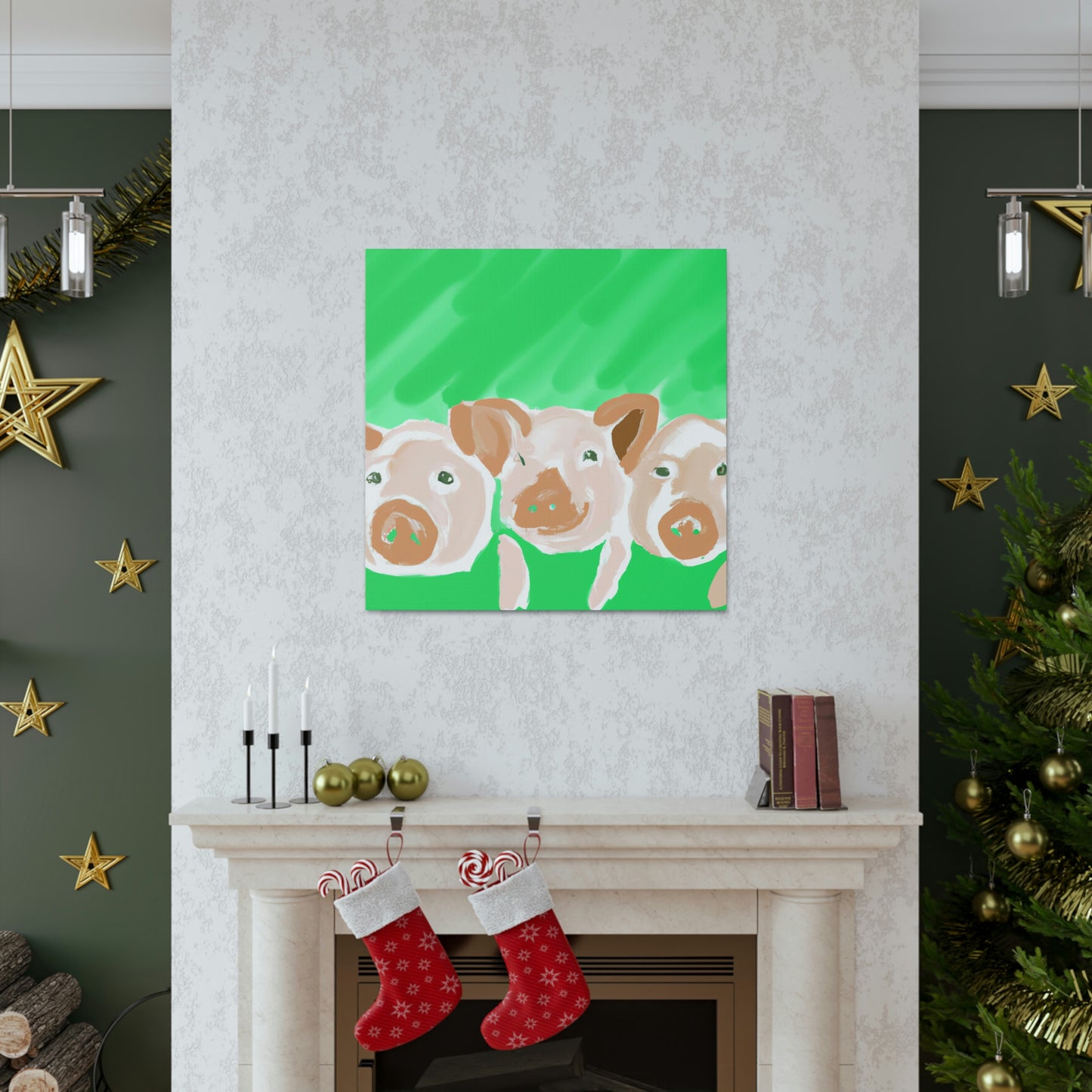 Pigs in Monochrome - Canvas