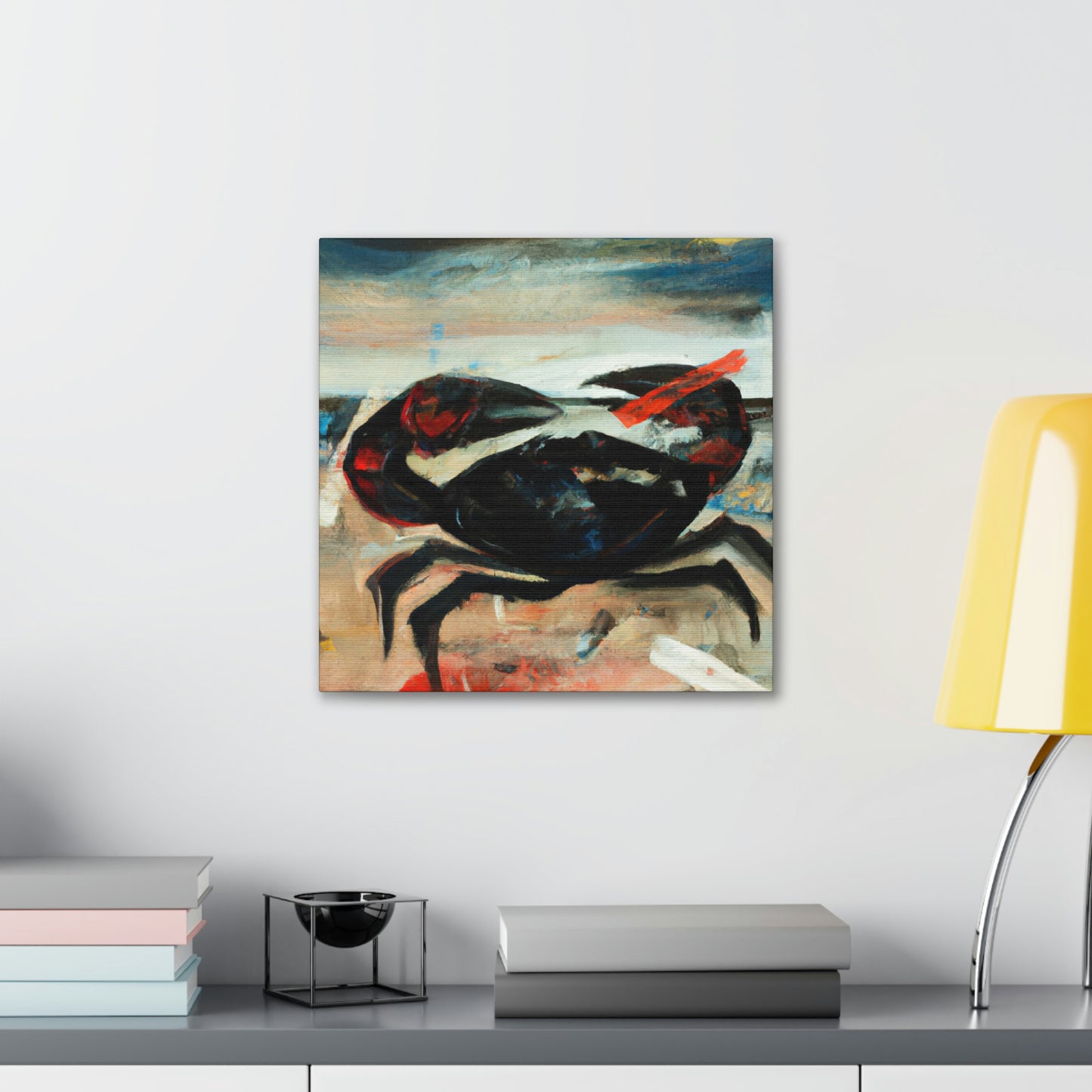 Crab on Abstract Canvas - Canvas