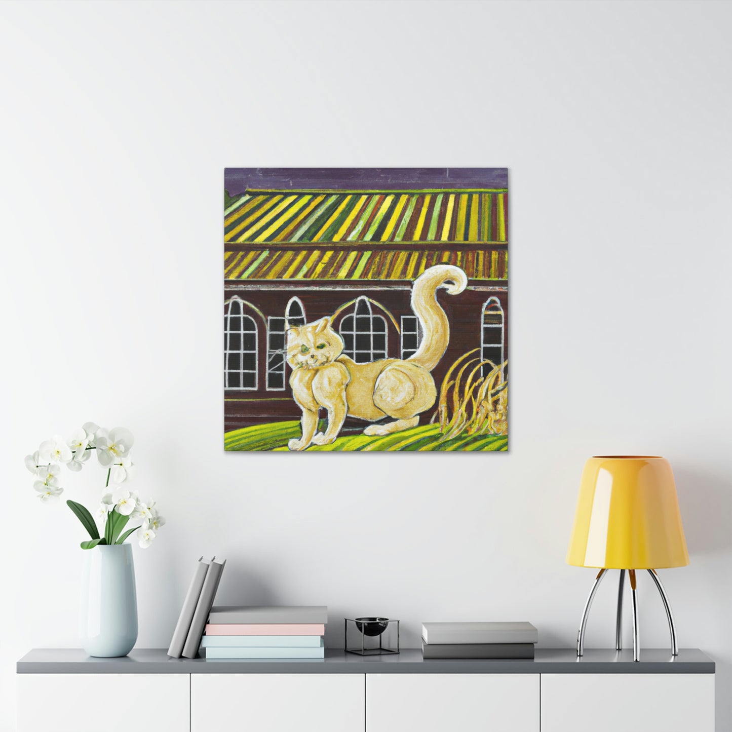 "A Barn Cat Dreaming" - Canvas