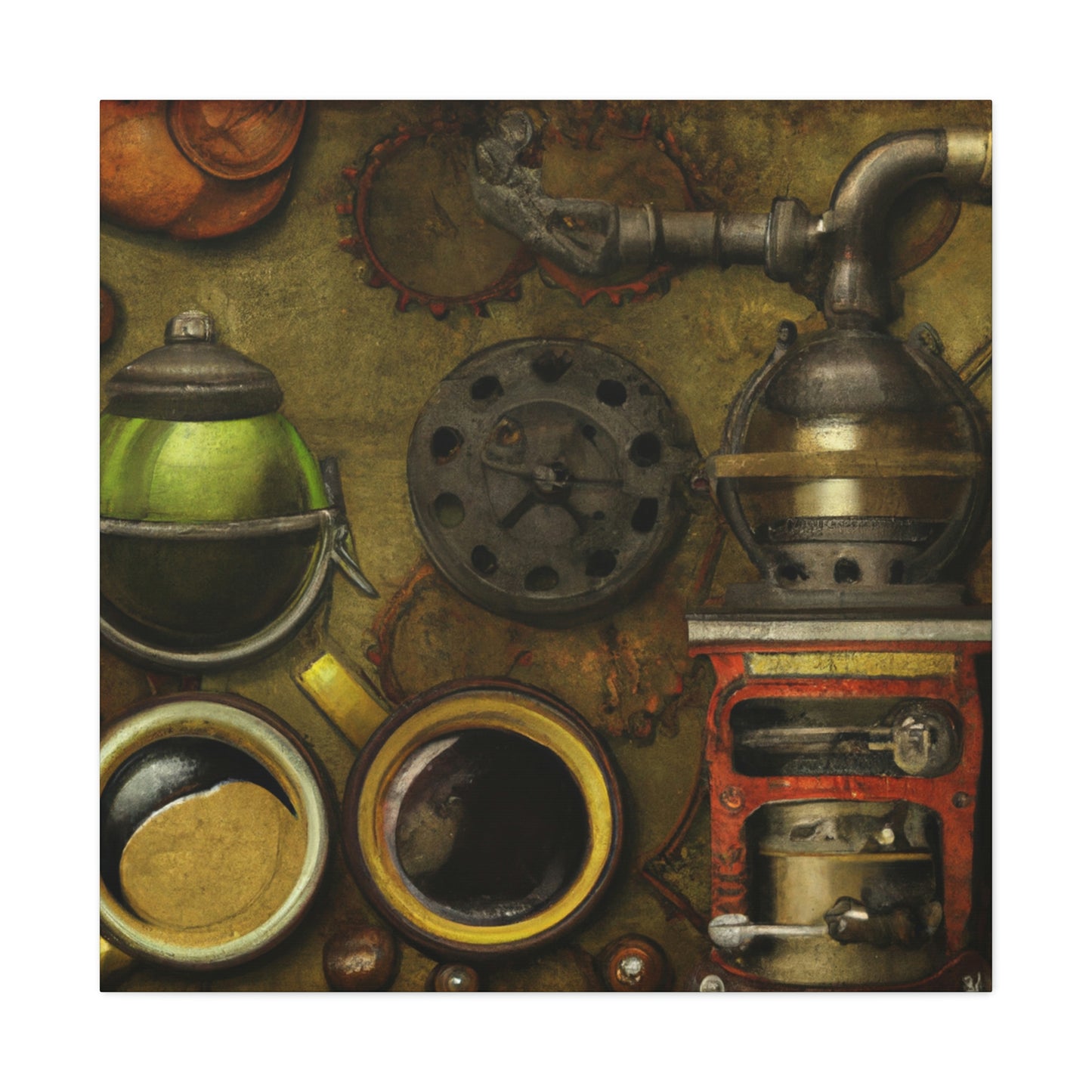 "Brewing delight, Steam-Coffee" - Canvas