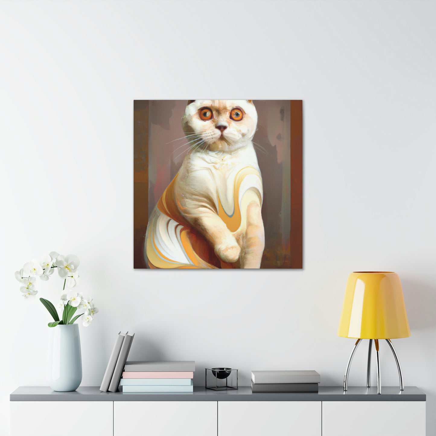 "Kilted Cat Curves" - Canvas