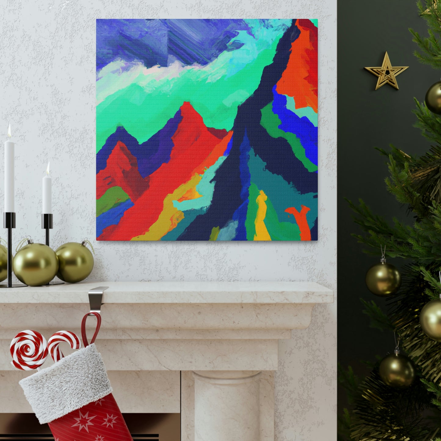 Mountain Majesty Abstract - Canvas