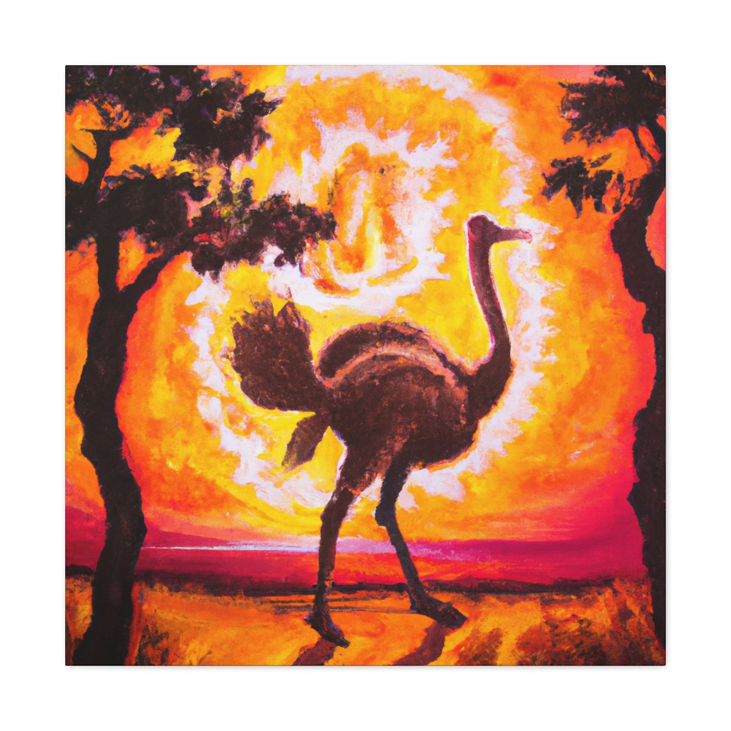 "Ostrich Plumes Deco" - Canvas