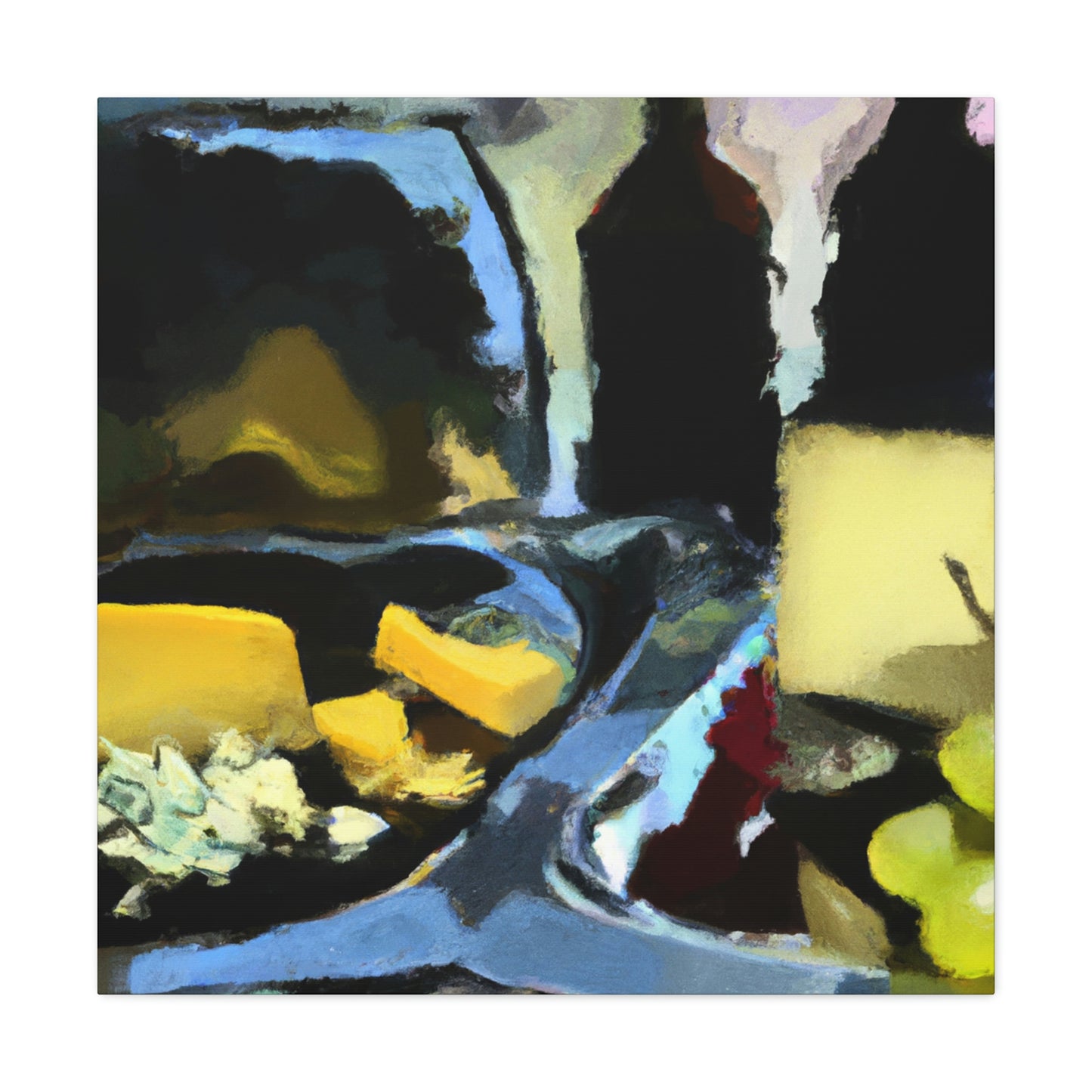 Cheese and Grapes Ablaze - Canvas