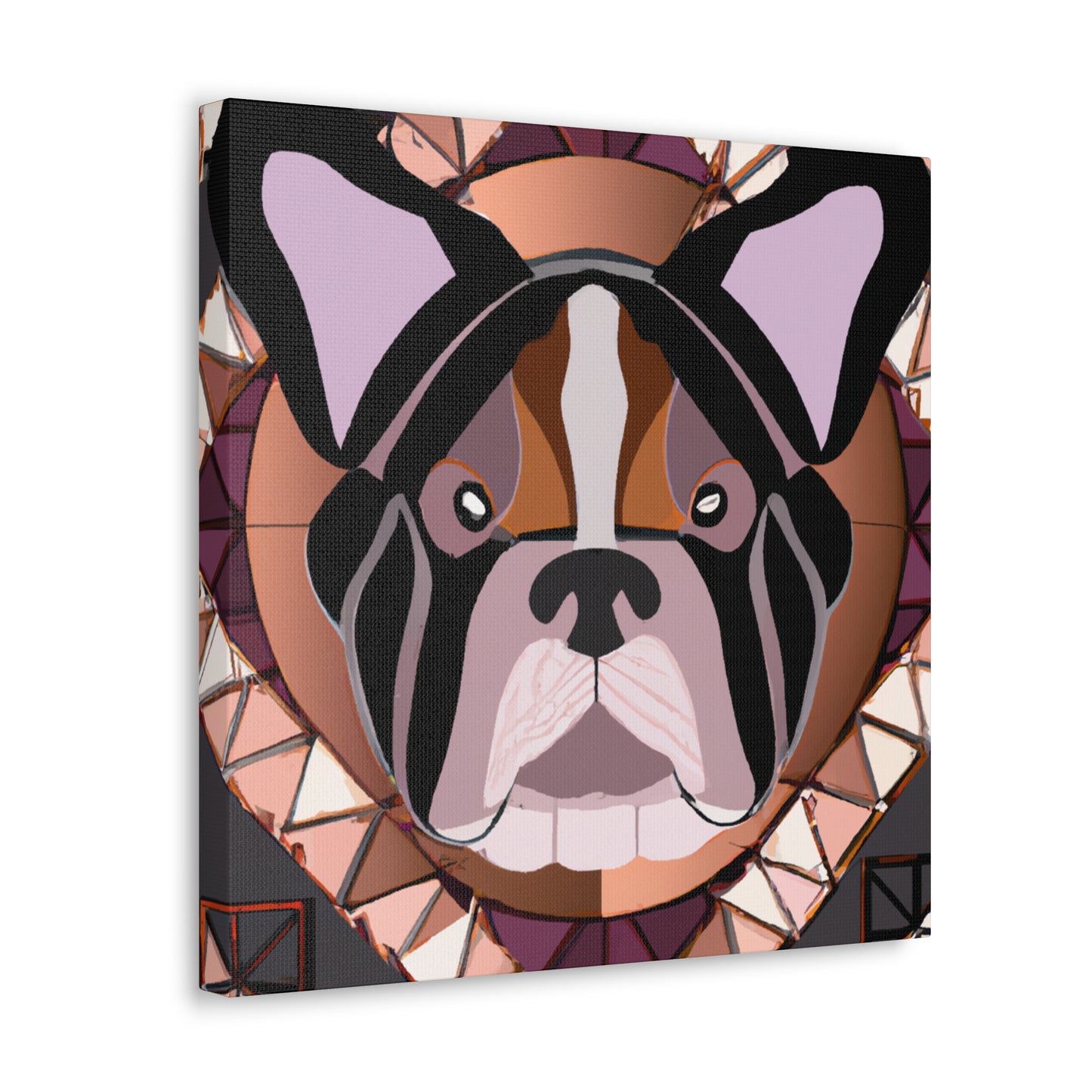 "Bulldog in Art Deco" - Canvas