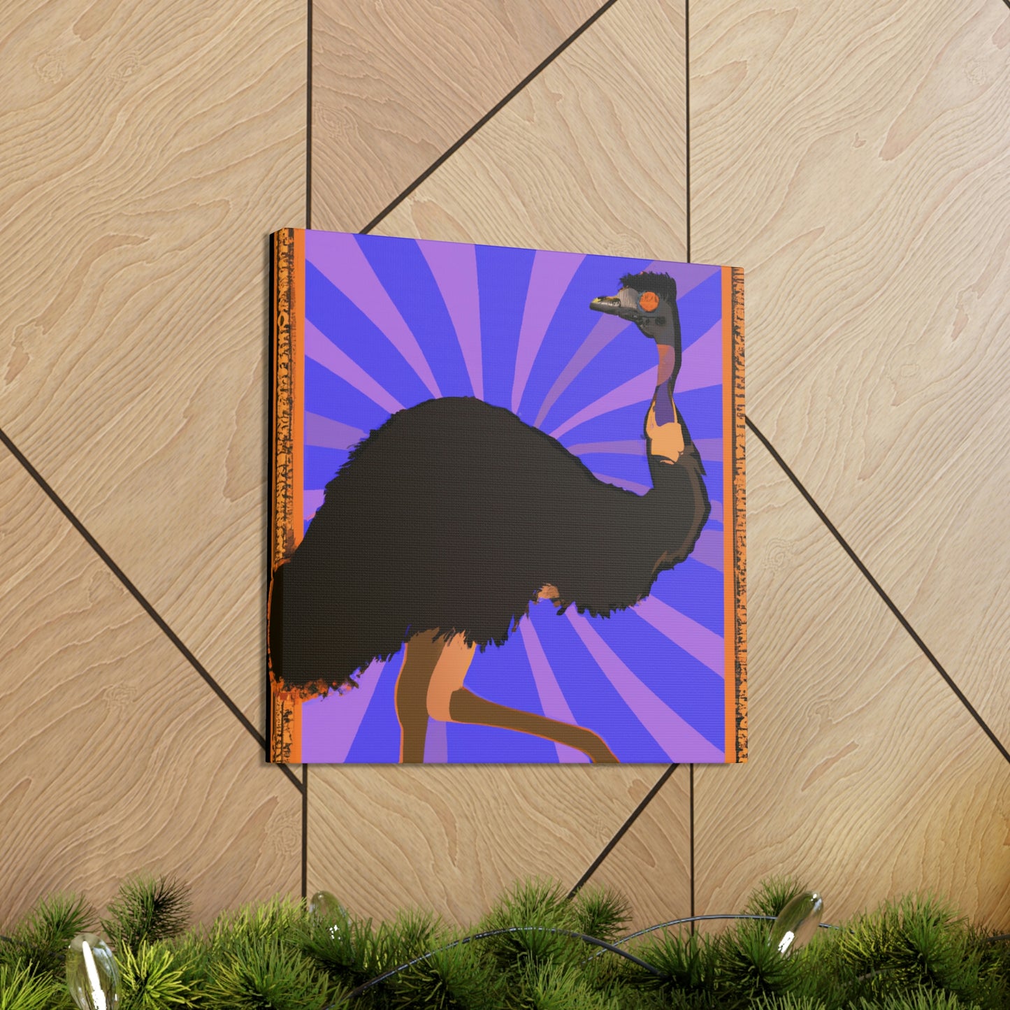 "Emu in Artful Flight" - Canvas