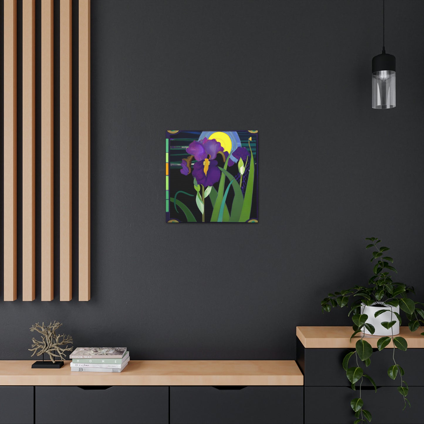 "Iris of Moonlight Glitz" - Canvas